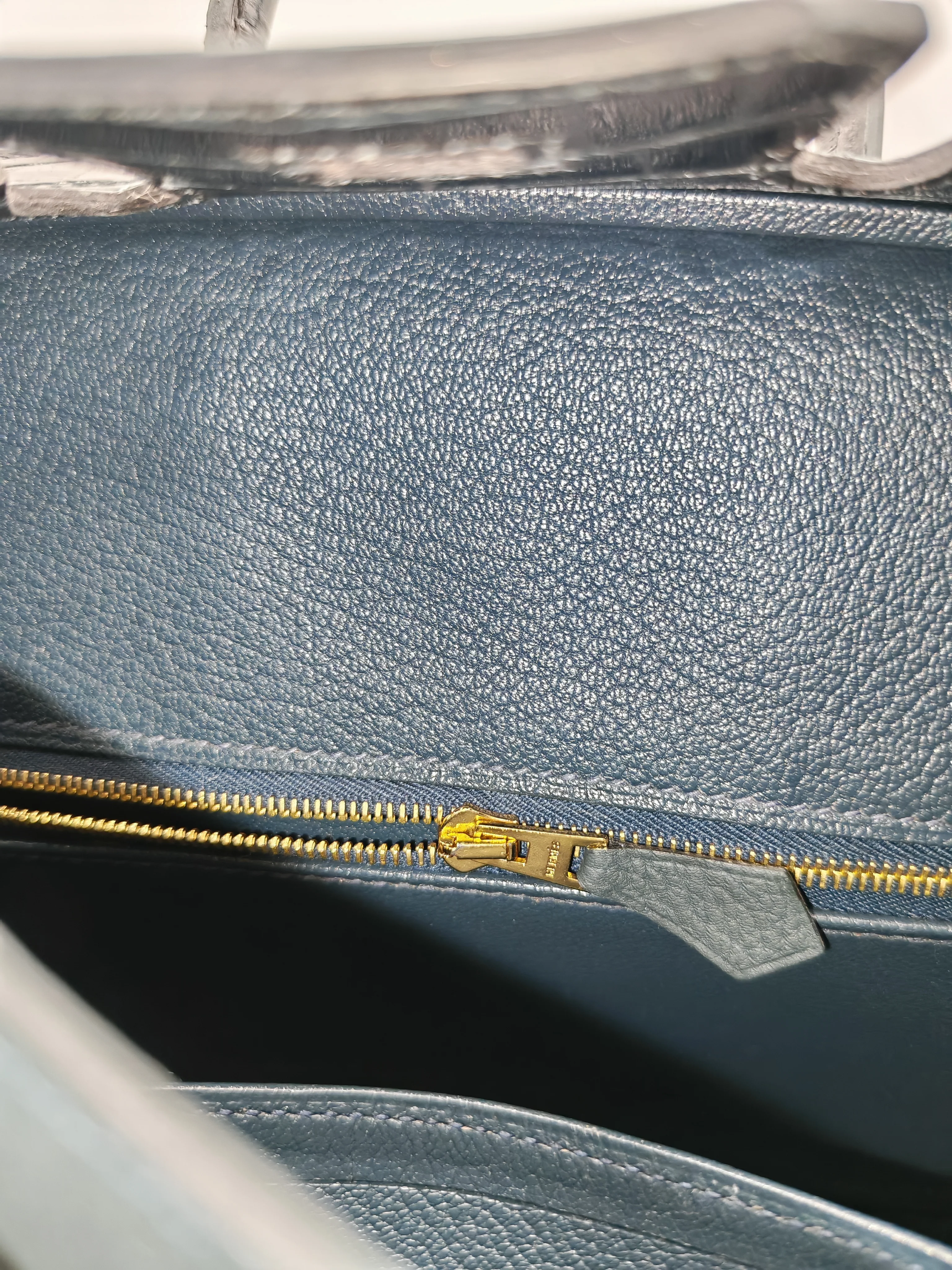 Hermes Birkin 25 Vert Rousseau Togo Leather & Croc Touch Gold Hardware Stamp Y(2020) - Image 19