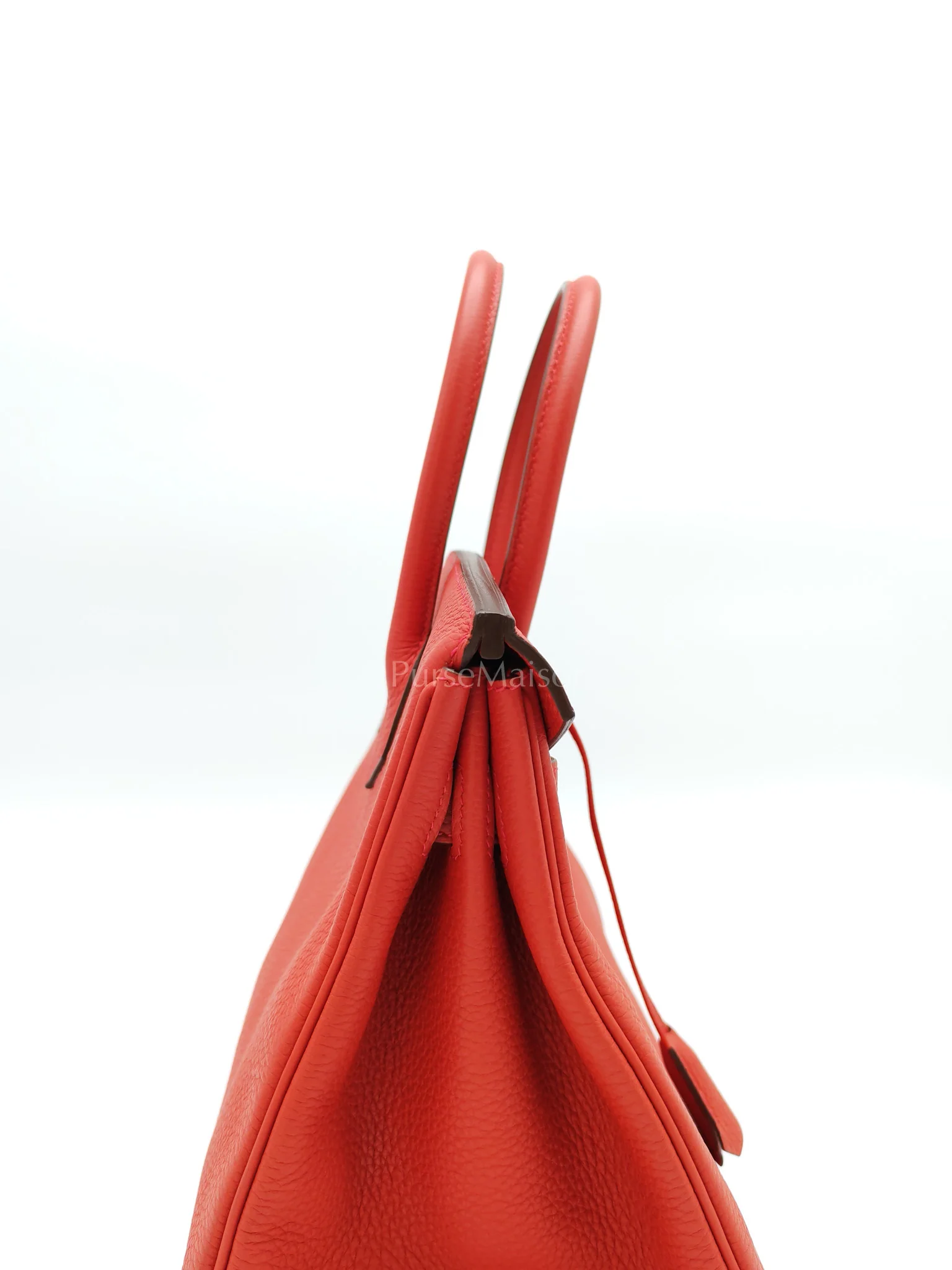 Hermes Birkin 30 in Rouge Pivoine Togo Leather Palladium Hardware Stamp A(2017) - Image 16