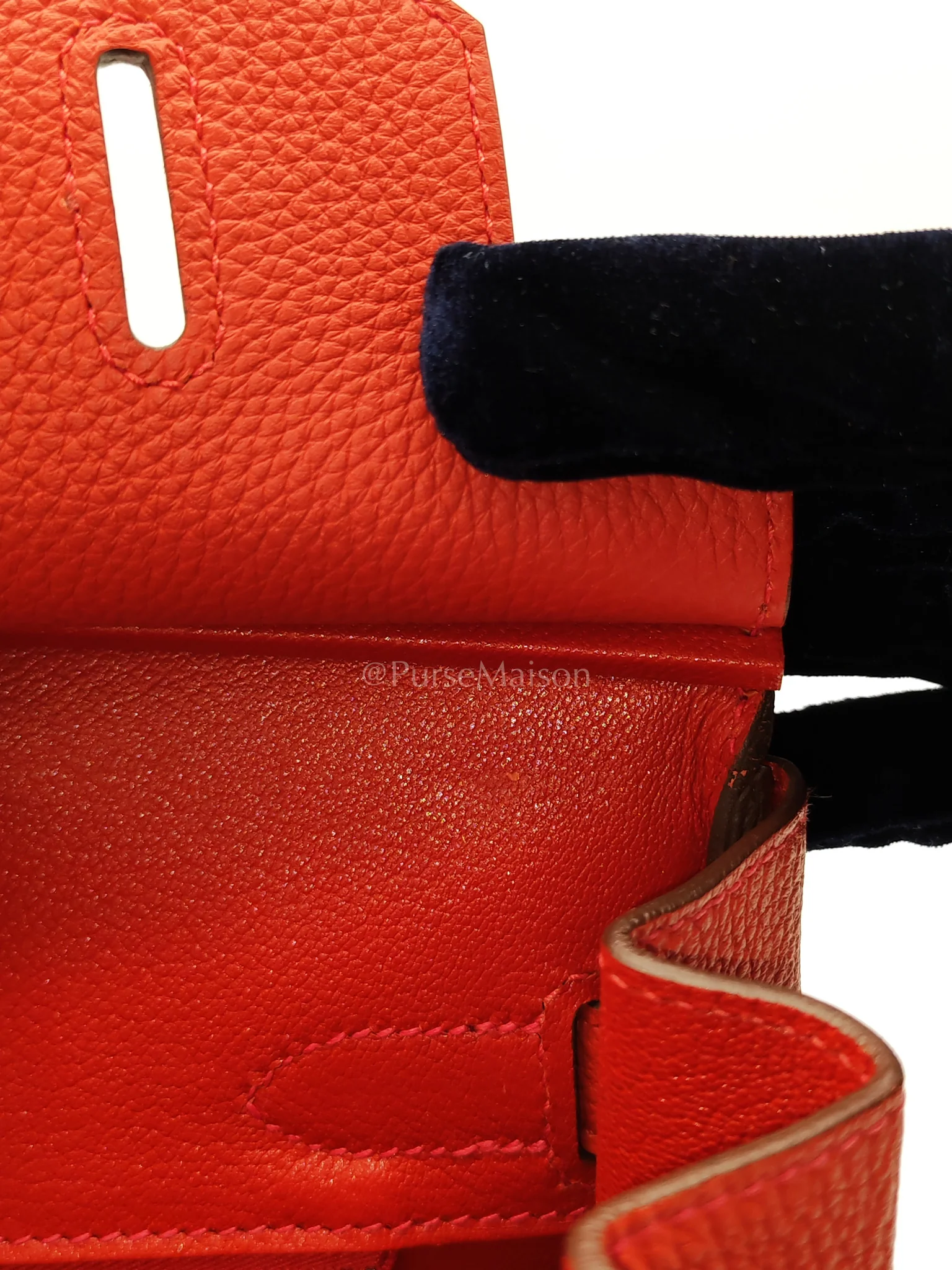Hermes Birkin 30 in Rouge Pivoine Togo Leather Palladium Hardware Stamp A(2017) - Image 29
