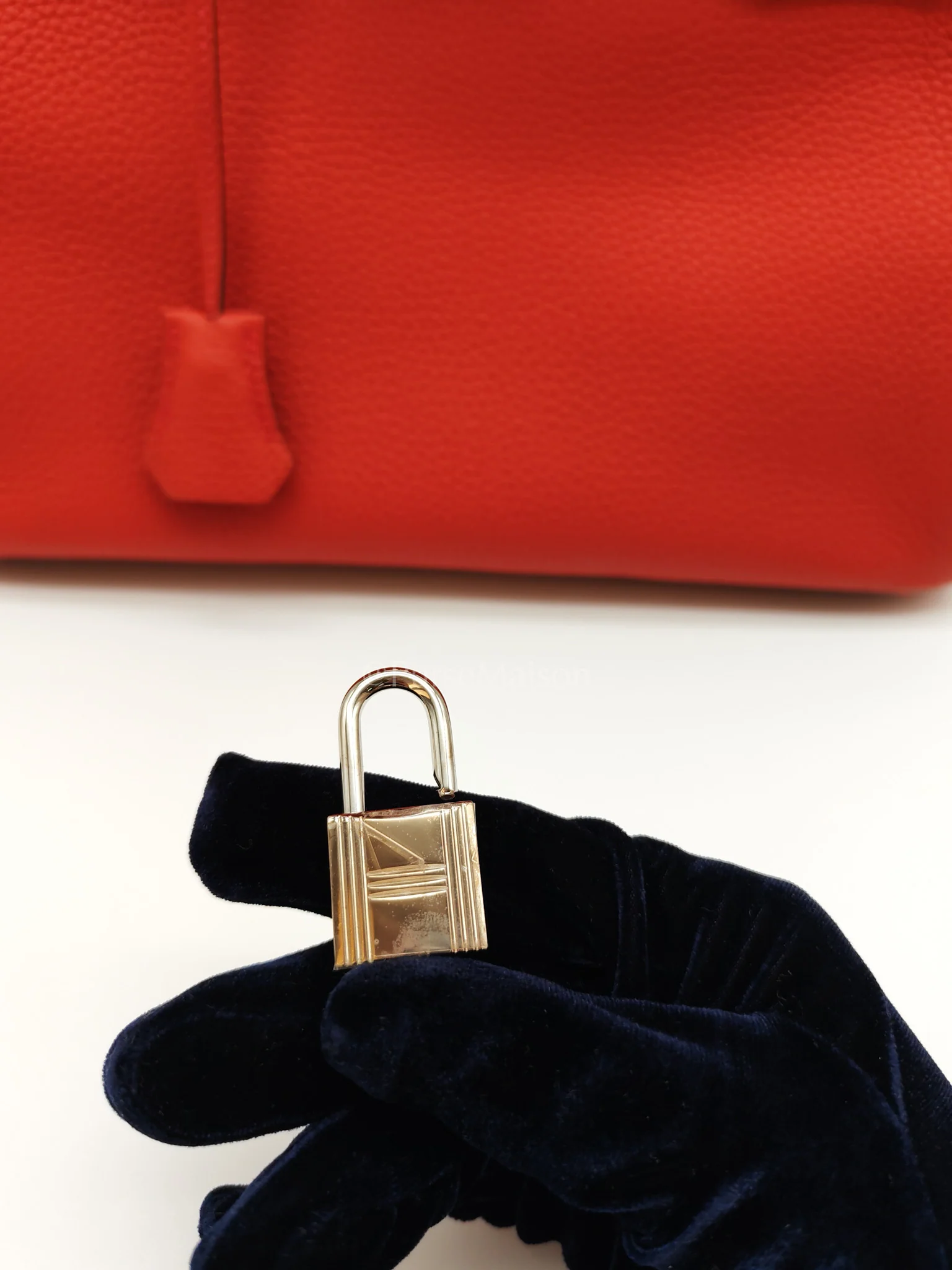 Hermes Birkin 30 in Rouge Pivoine Togo Leather Palladium Hardware Stamp A(2017) - Image 32