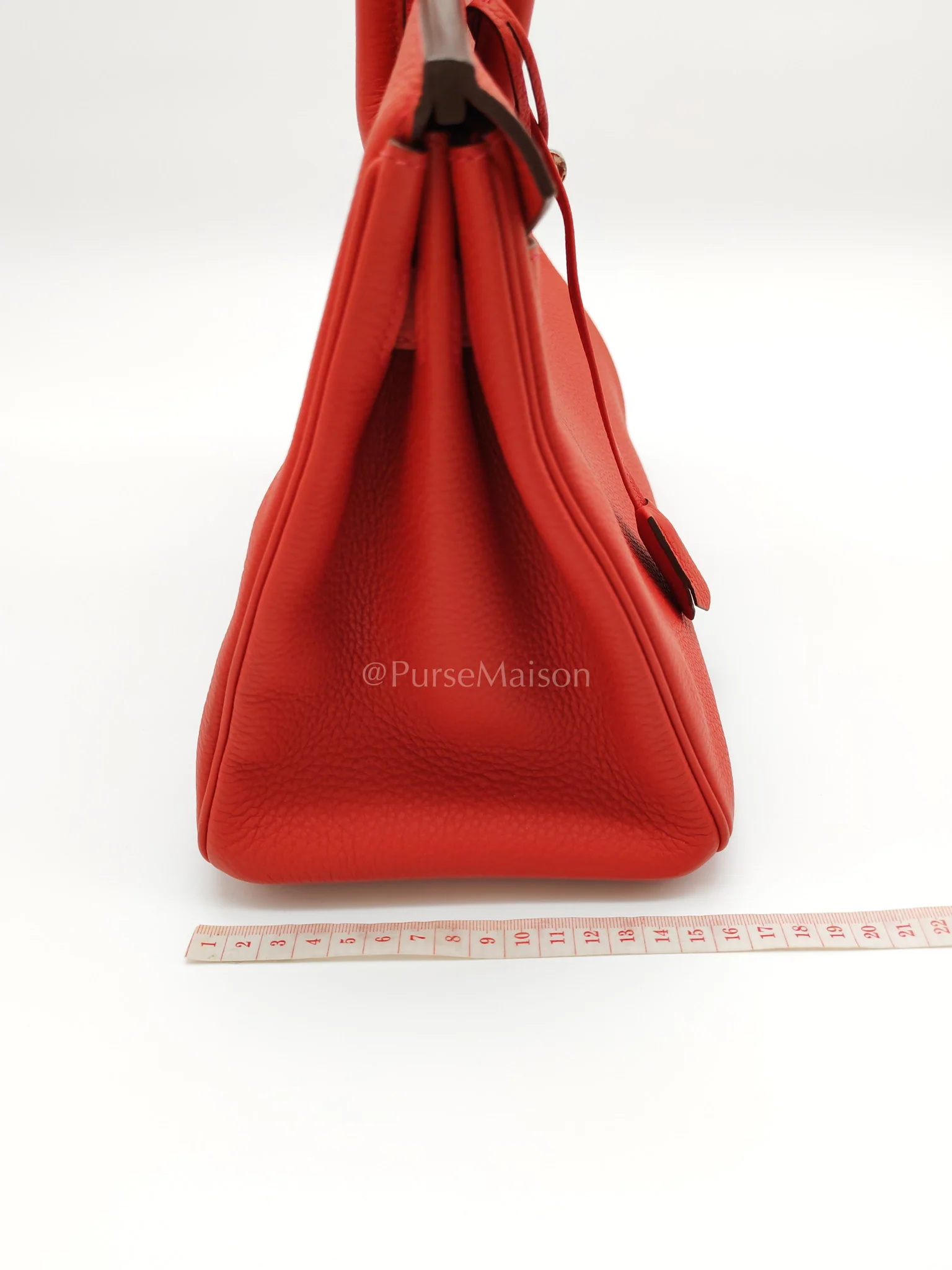 Hermes Birkin 30 in Rouge Pivoine Togo Leather Palladium Hardware Stamp A(2017) - Image 38