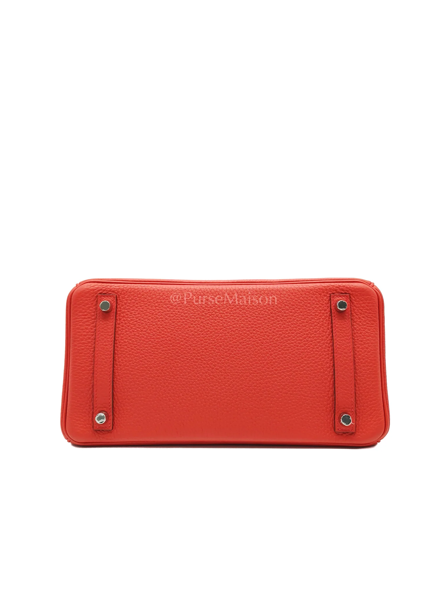 Hermes Birkin 30 in Rouge Pivoine Togo Leather Palladium Hardware Stamp A(2017) - Image 7