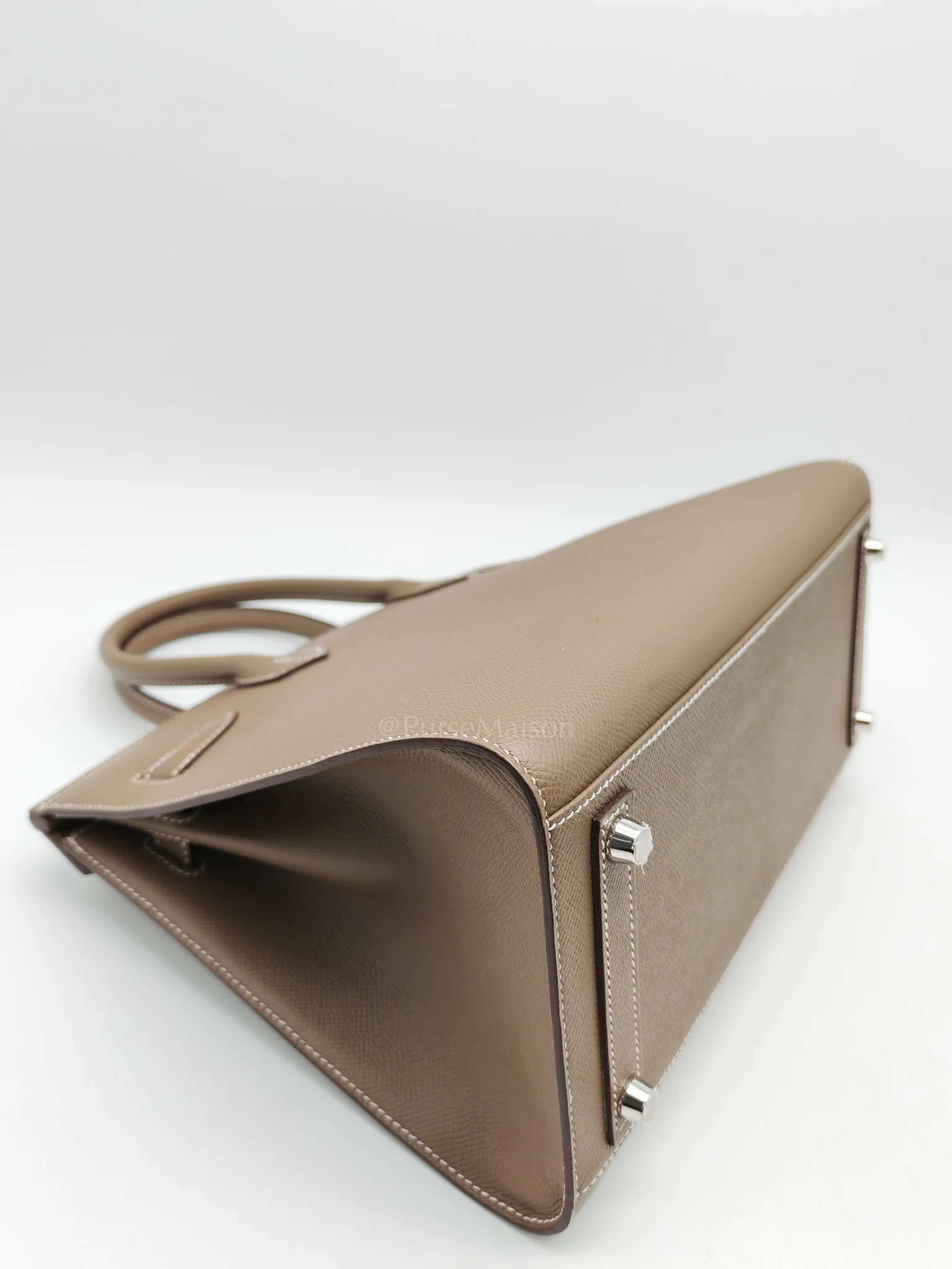 Hermes Birkin 30 Sellier in Etoupe Epsom Leather Palladium Hardware Stamp Y(2020) - Image 9