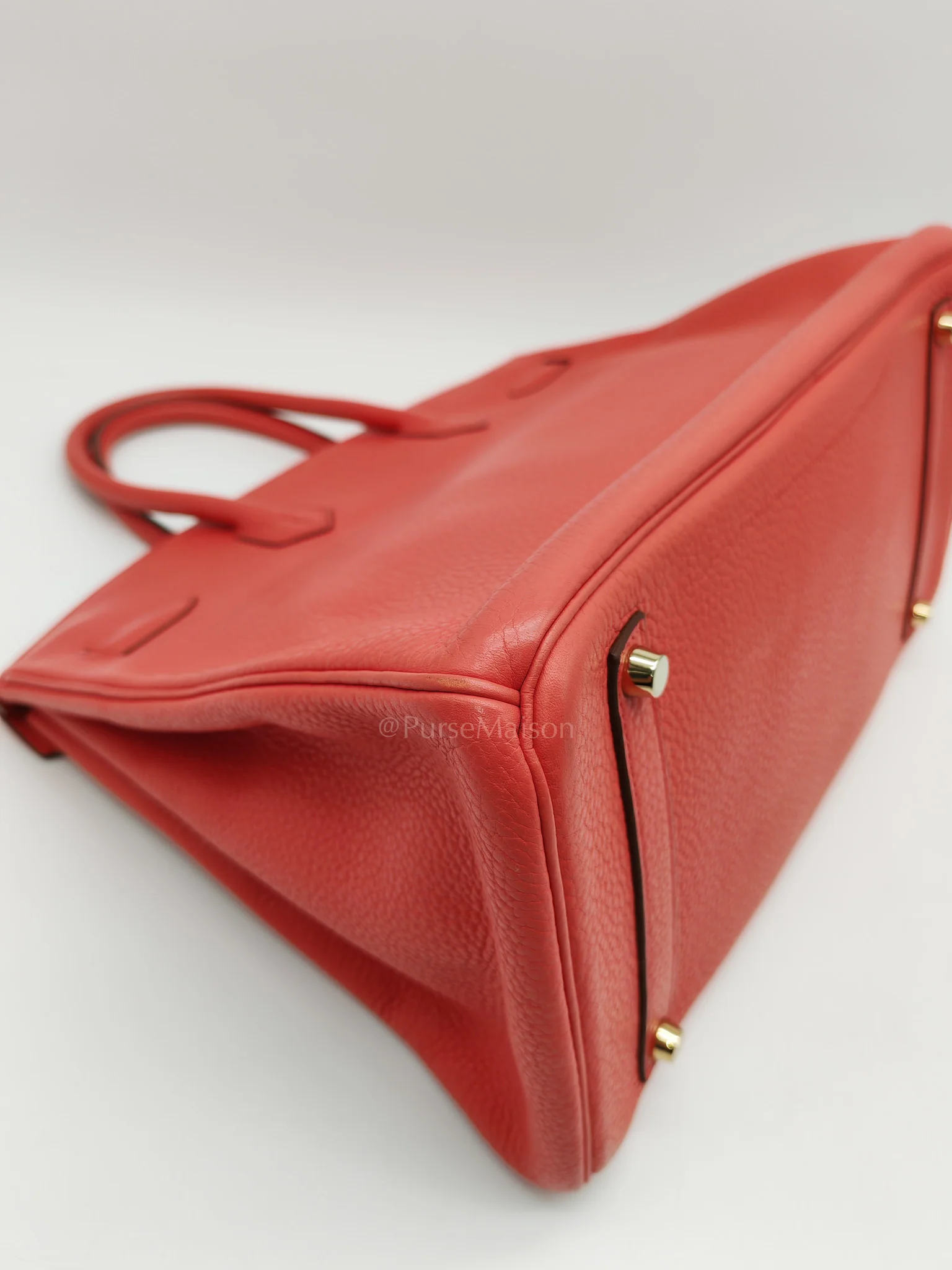 Hermes Birkin 35 Retourne in Bougainvillier Clemence Leather and Gold Hardware Stamp Square N (2010) - Image 12
