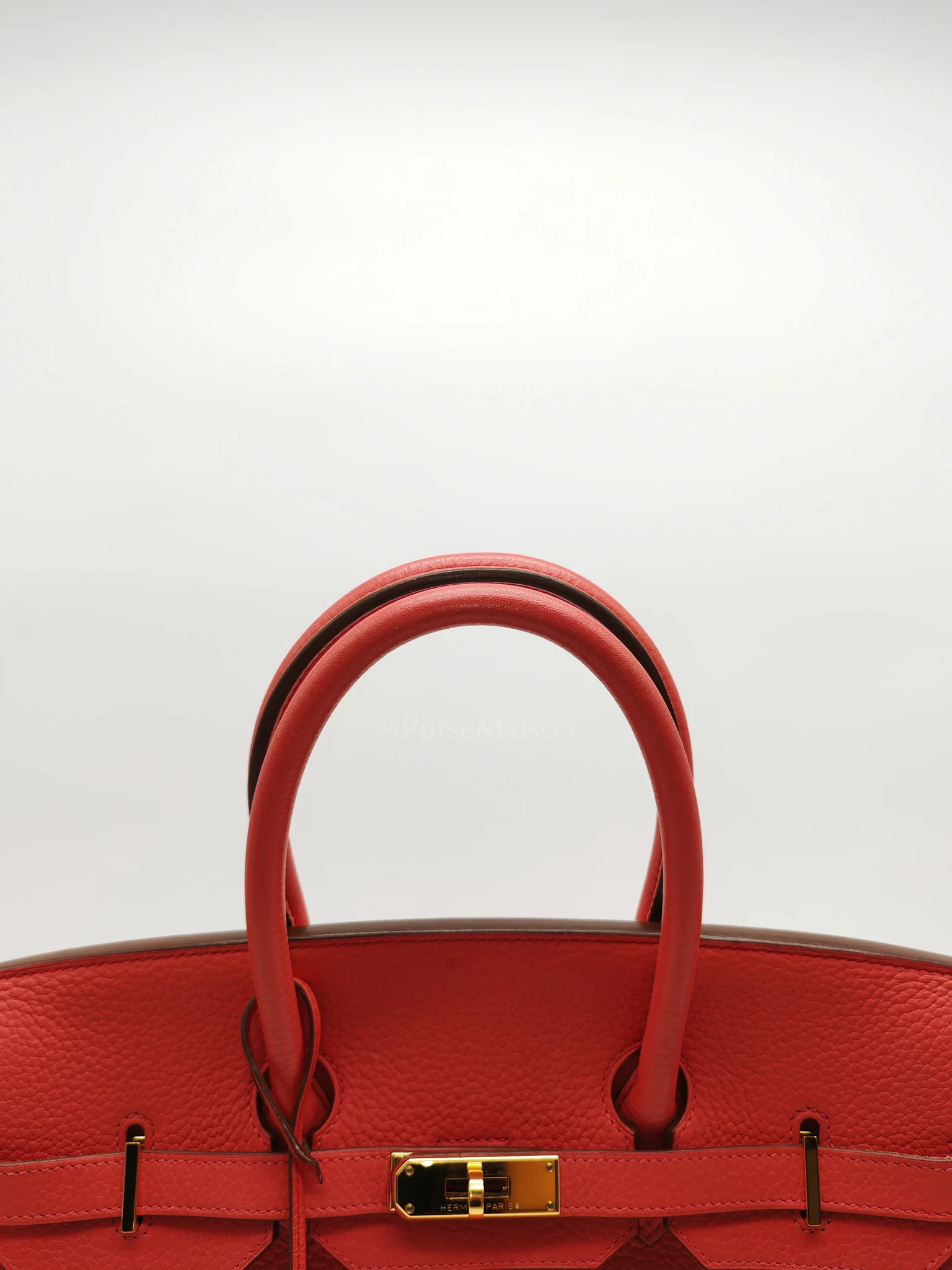 Hermes Birkin 35 Retourne in Bougainvillier Clemence Leather and Gold Hardware Stamp Square N (2010) - Image 18