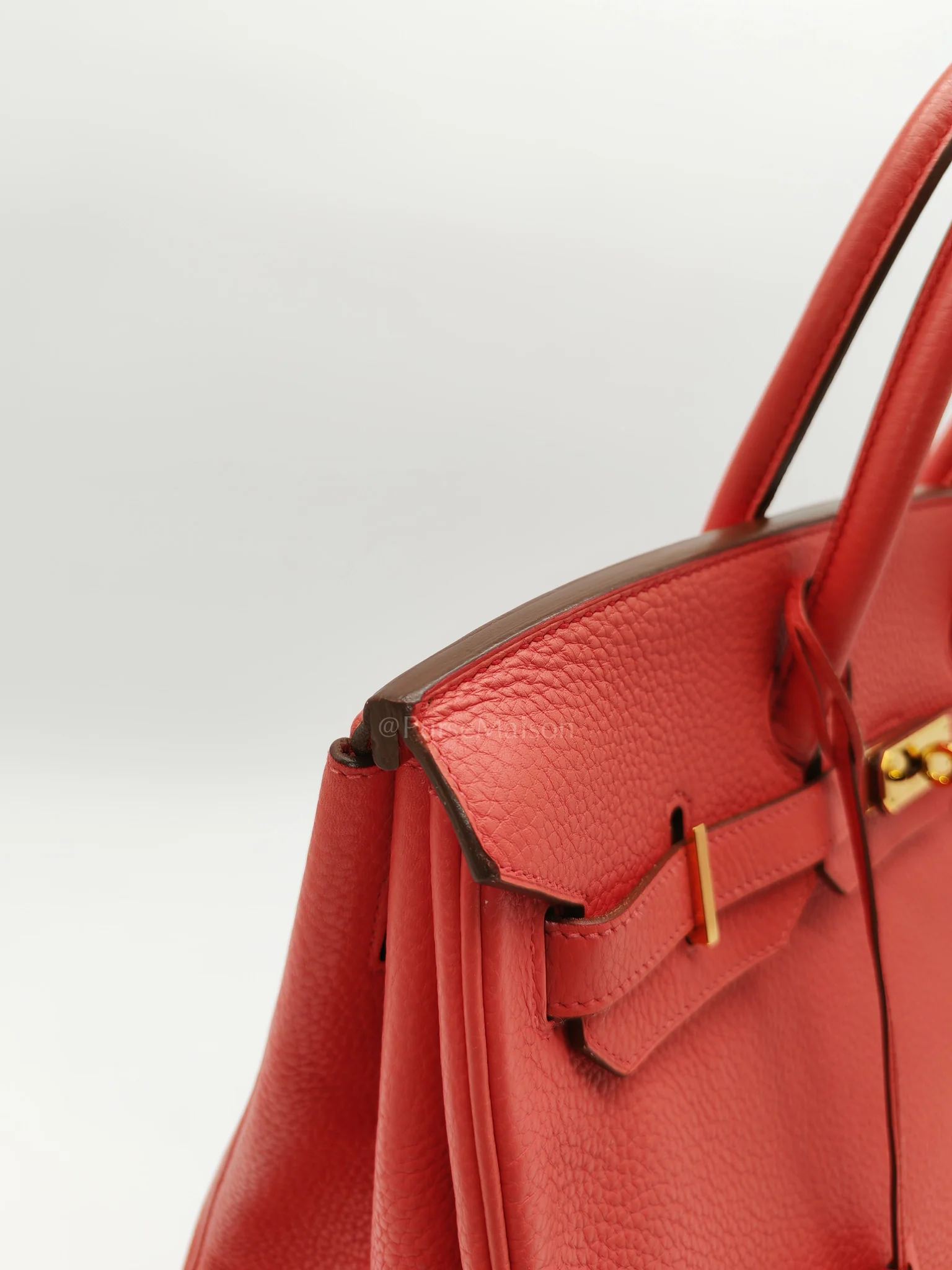Hermes Birkin 35 Retourne in Bougainvillier Clemence Leather and Gold Hardware Stamp Square N (2010) - Image 22