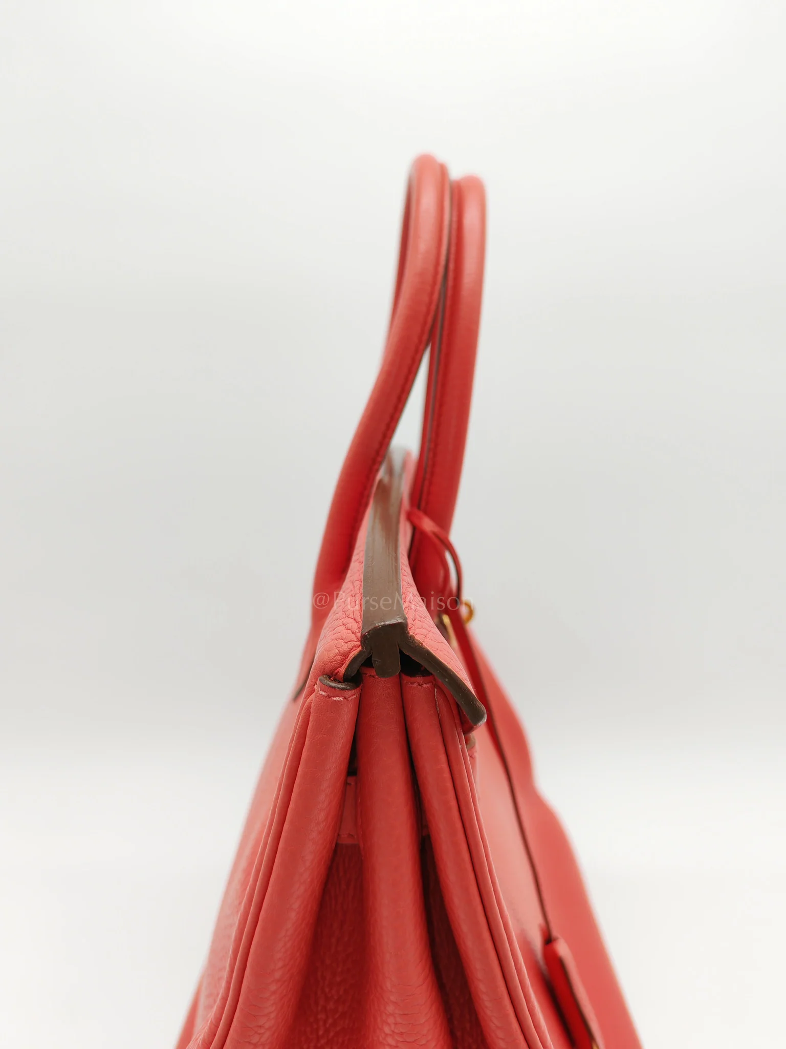 Hermes Birkin 35 Retourne in Bougainvillier Clemence Leather and Gold Hardware Stamp Square N (2010) - Image 23