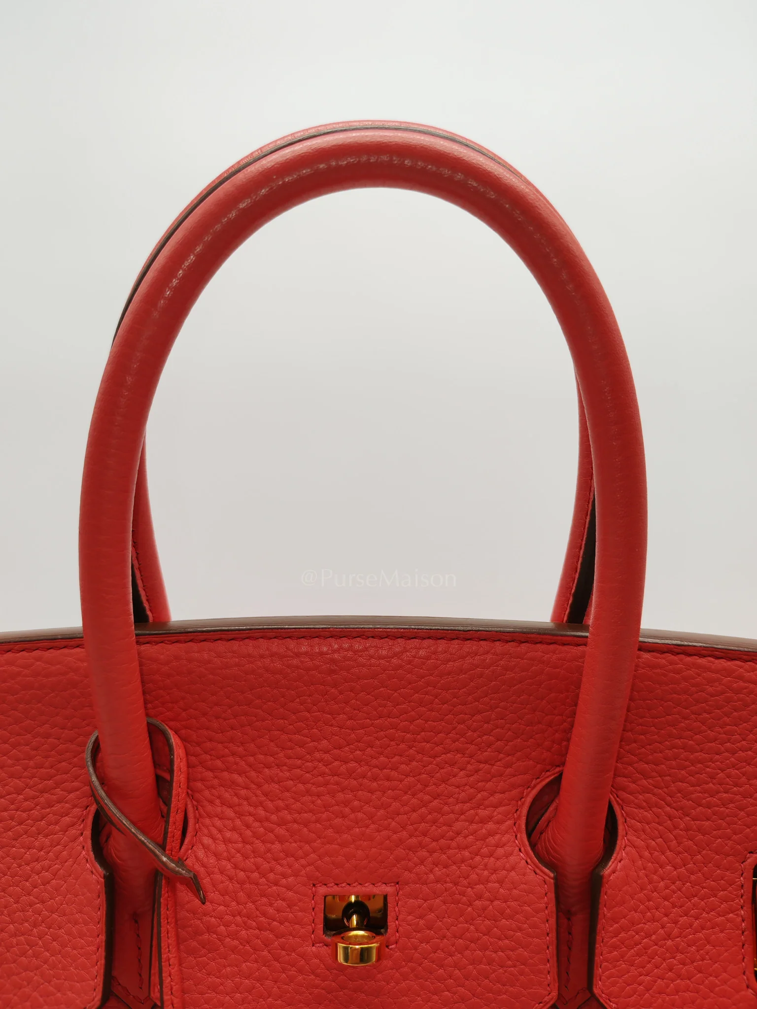 Hermes Birkin 35 Retourne in Bougainvillier Clemence Leather and Gold Hardware Stamp Square N (2010) - Image 25