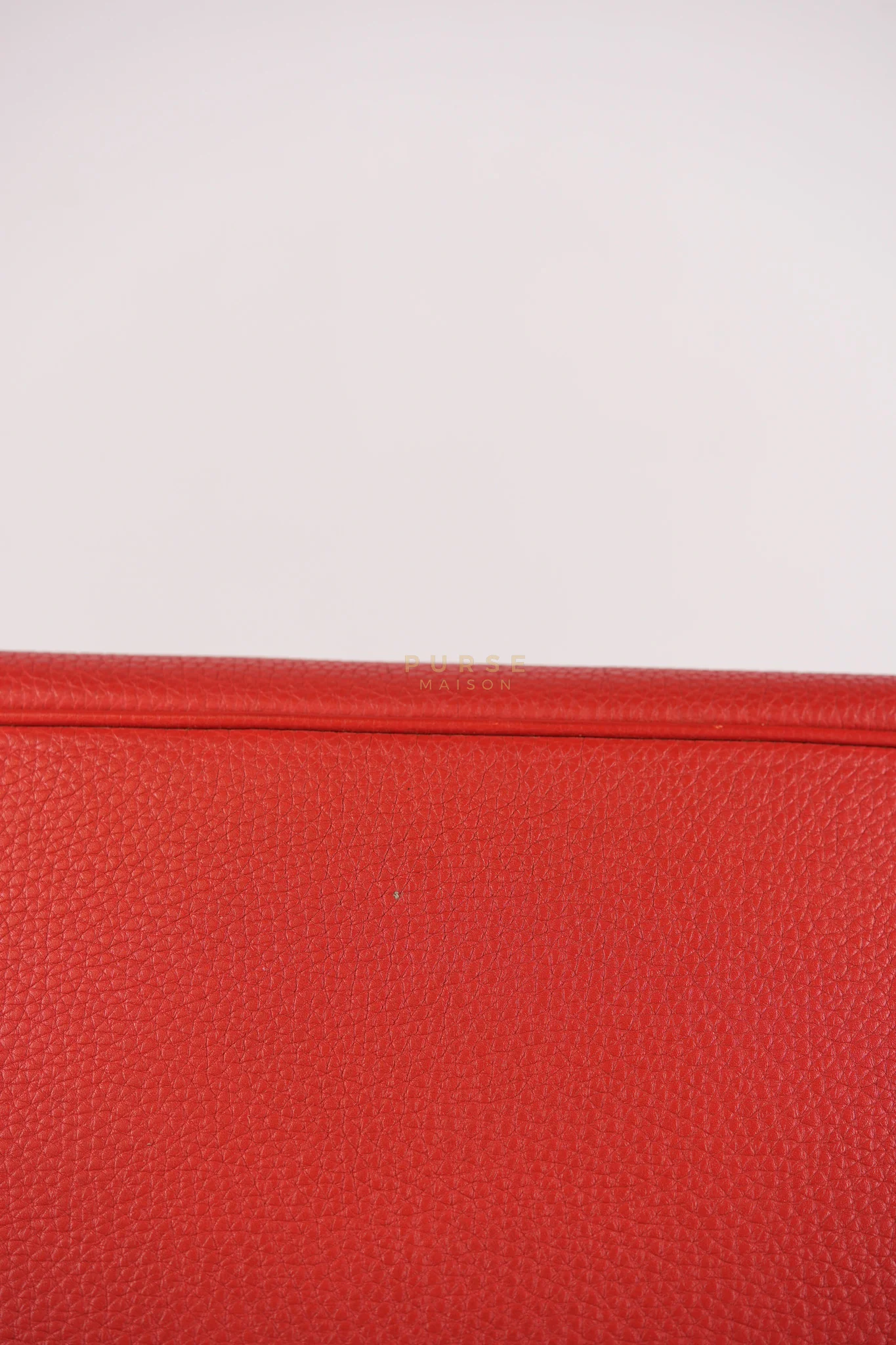 Hermes Birkin 35 Retourne Red in Togo Leather Dark Red Chevre interior and Gold Hardware Stamp P Square (2012) - Image 36