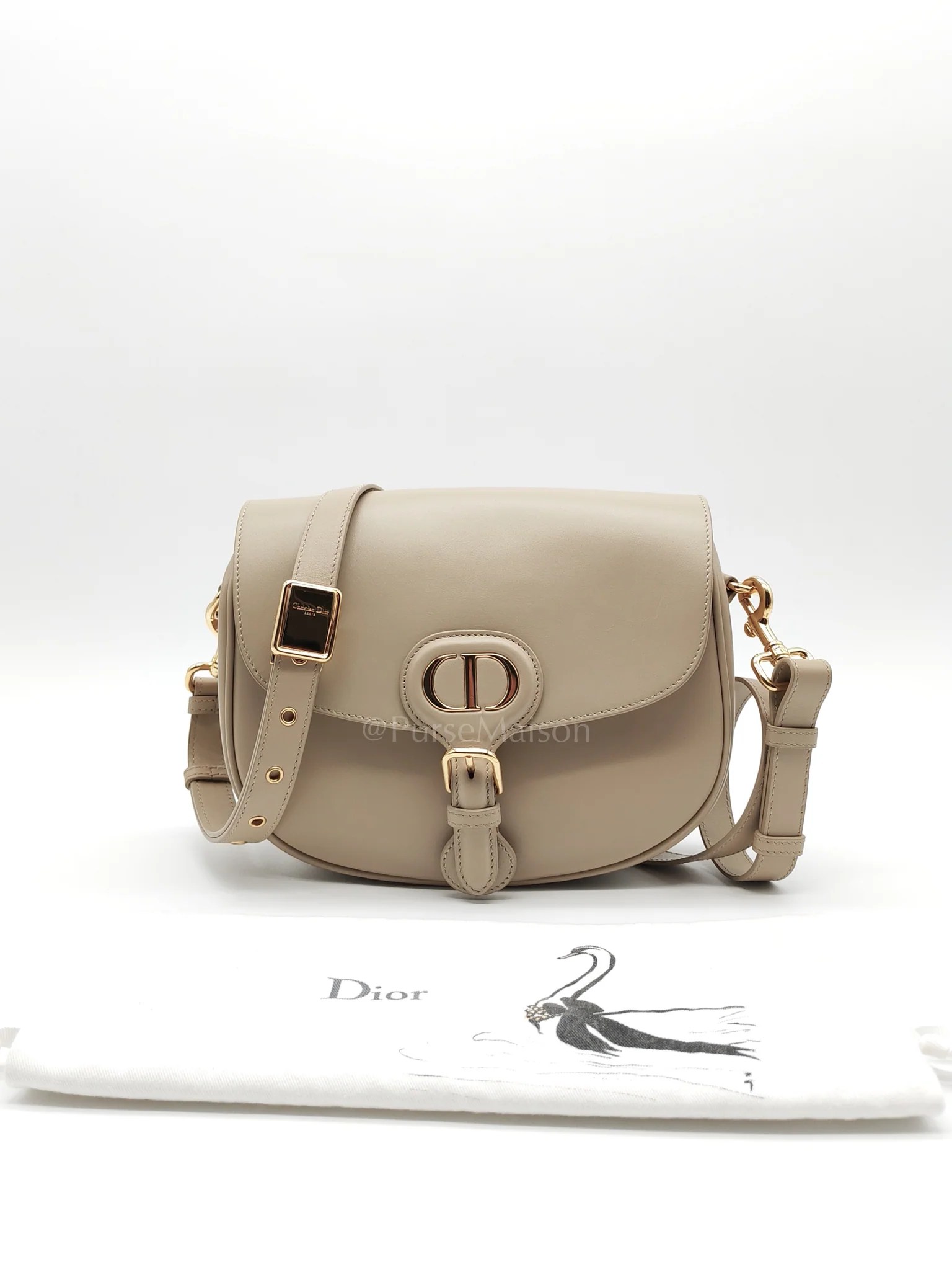 Christian Dior Bobby Medium in Beige Smooth Calfskin Leather Crossbody Bag - Image 30