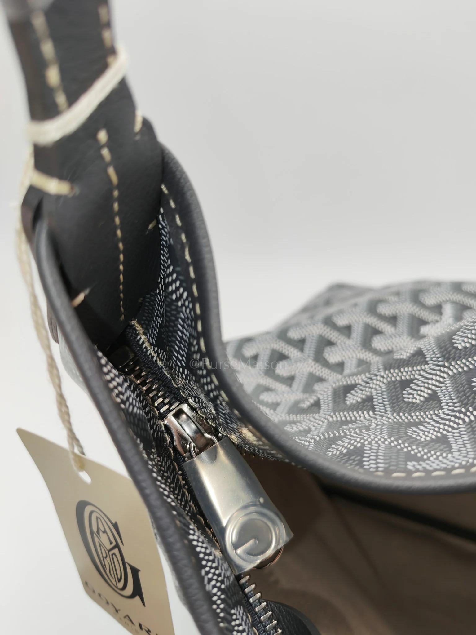 Goyard Boheme PM in Gray Goyardine Canvas Hobo Bag - Image 16