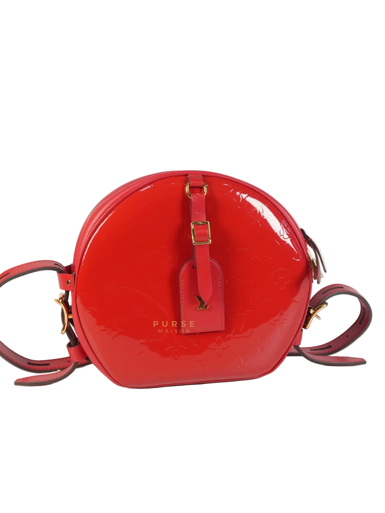 Louis Vuitton Boite Chapeau Souple MM in Vernis Rouge (Date Code: PL1189) - Image 2