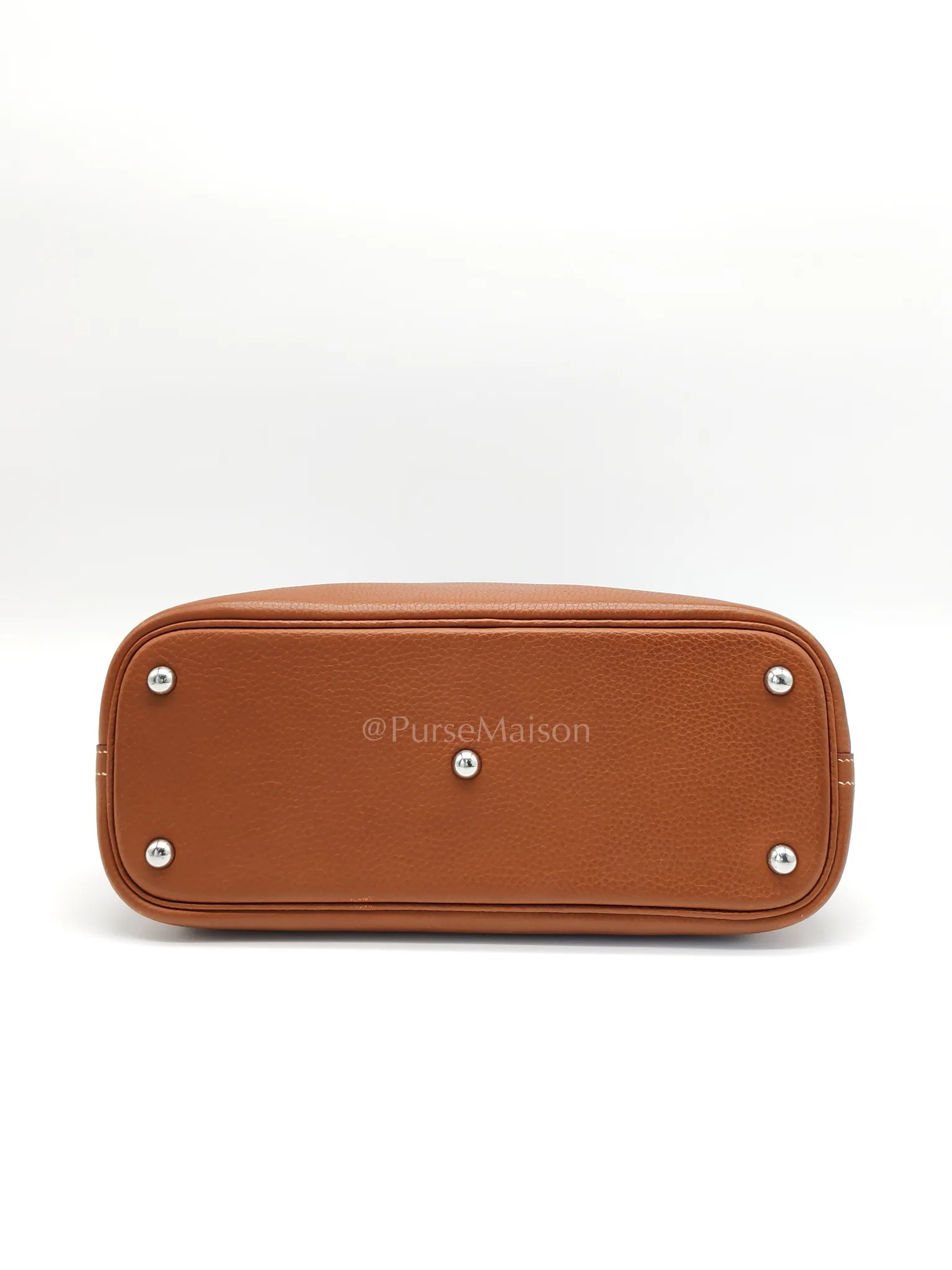 Hermes Bolide 31 Gold Taurillon Clemence Leather in Palladium Hardware Stamp C(2018) - Image 7