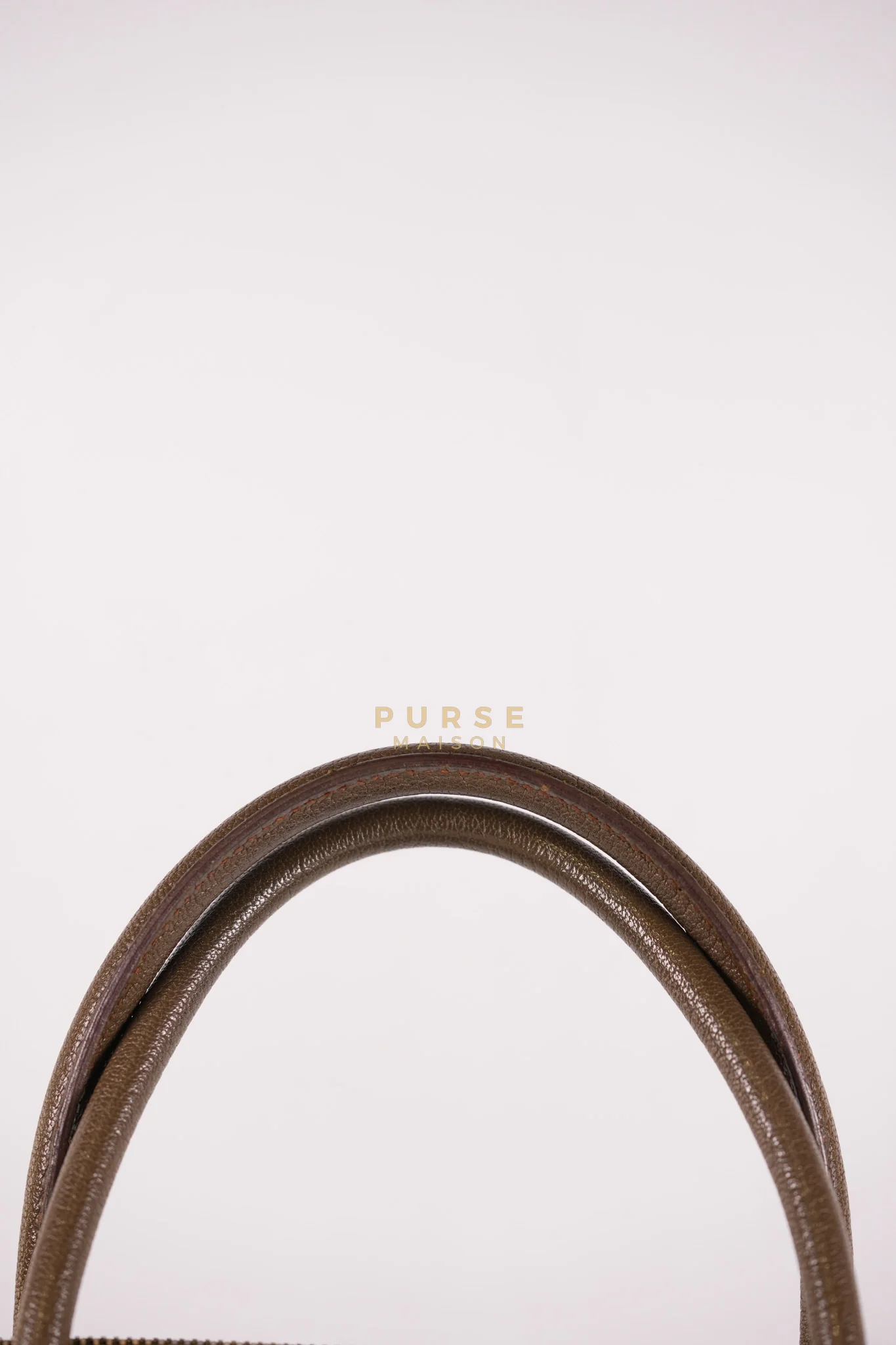 Hermes Bolide 35 in Dark Toupe Chèvre Mysore Leather Gold Hardware Stamp F Square(2002) - Image 30