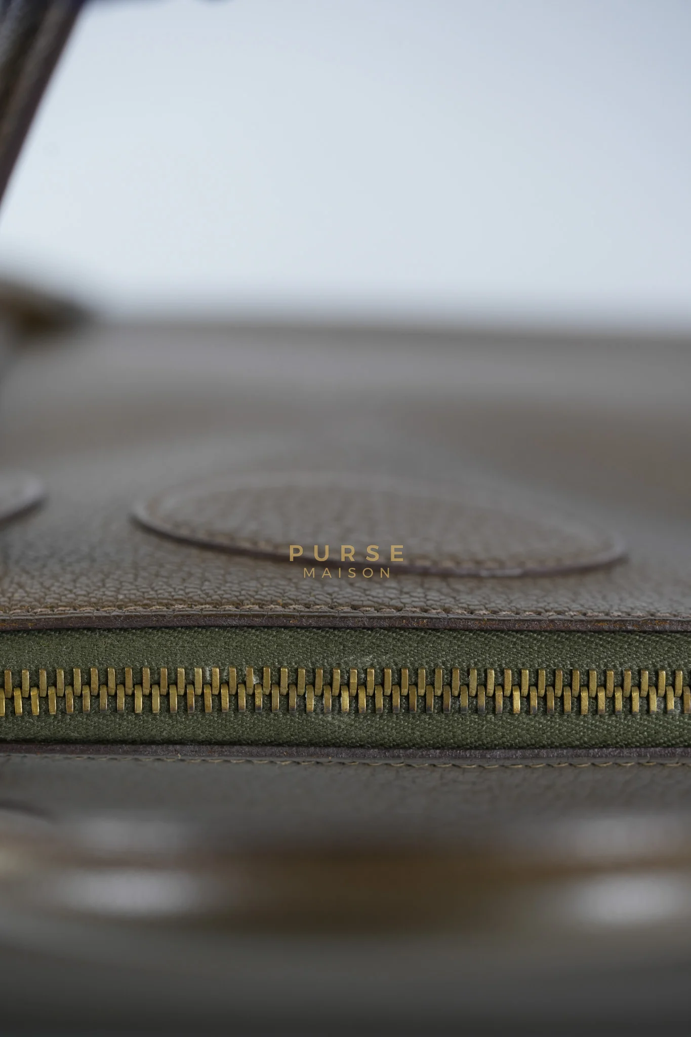 Hermes Bolide 35 in Dark Toupe Chèvre Mysore Leather Gold Hardware Stamp F Square(2002) - Image 32