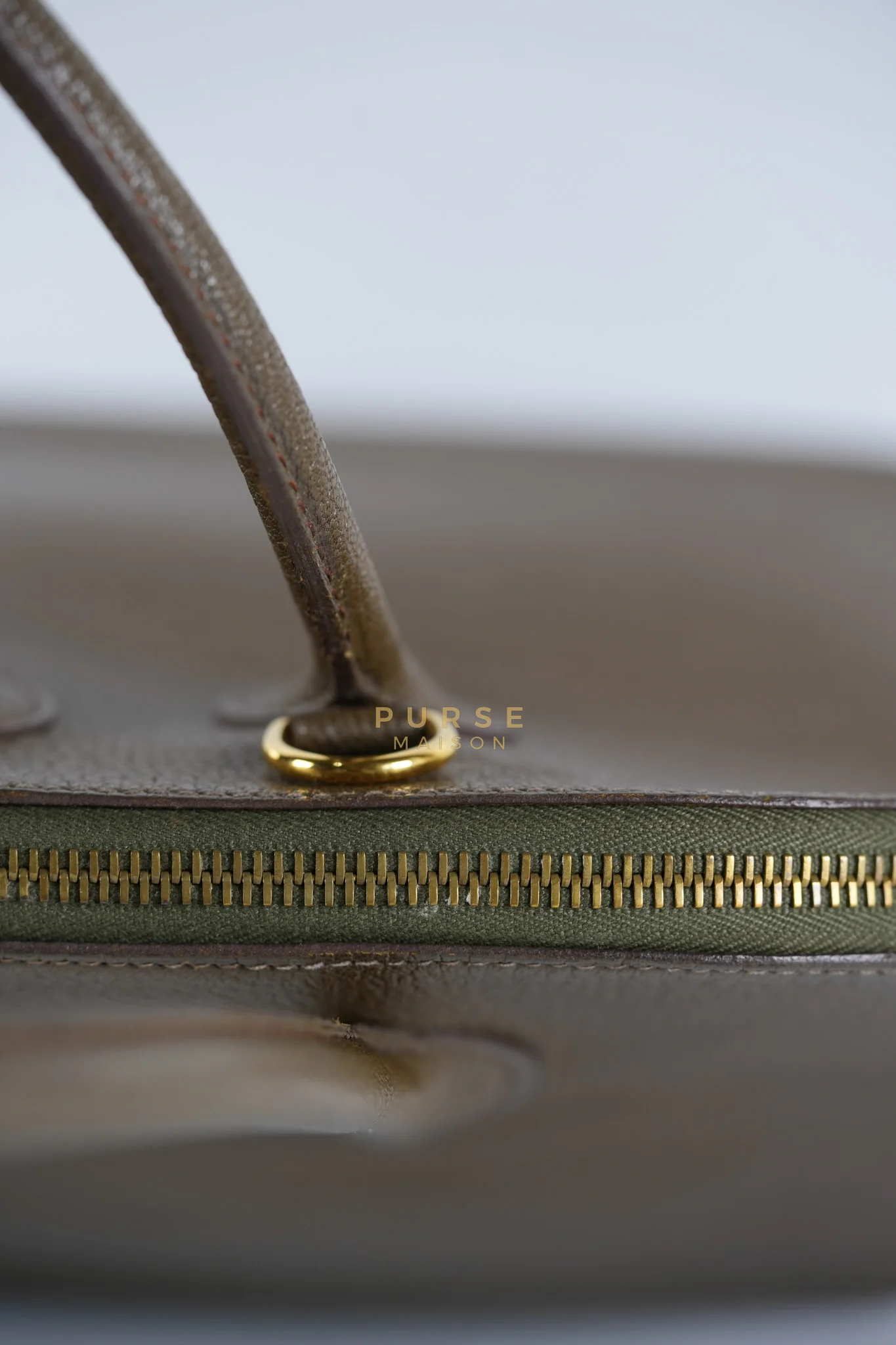 Hermes Bolide 35 in Dark Toupe Chèvre Mysore Leather Gold Hardware Stamp F Square(2002) - Image 33