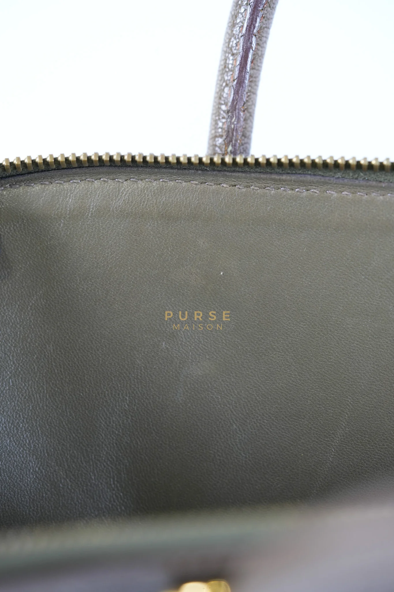 Hermes Bolide 35 in Dark Toupe Chèvre Mysore Leather Gold Hardware Stamp F Square(2002) - Image 46