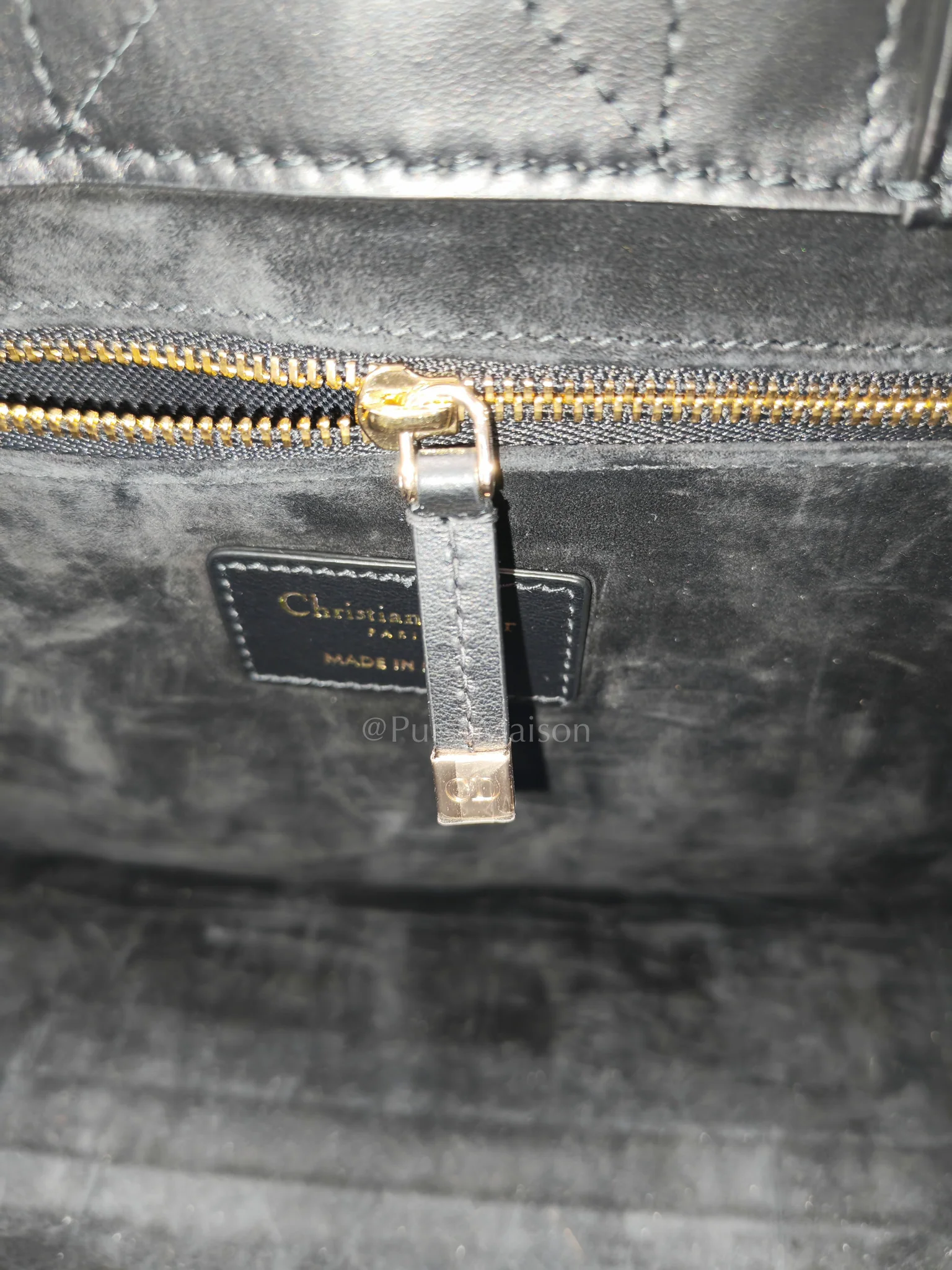 Christian Dior Macrocannage Booktote Small in Black Lambskin Leather Shoulder Bag - Image 21