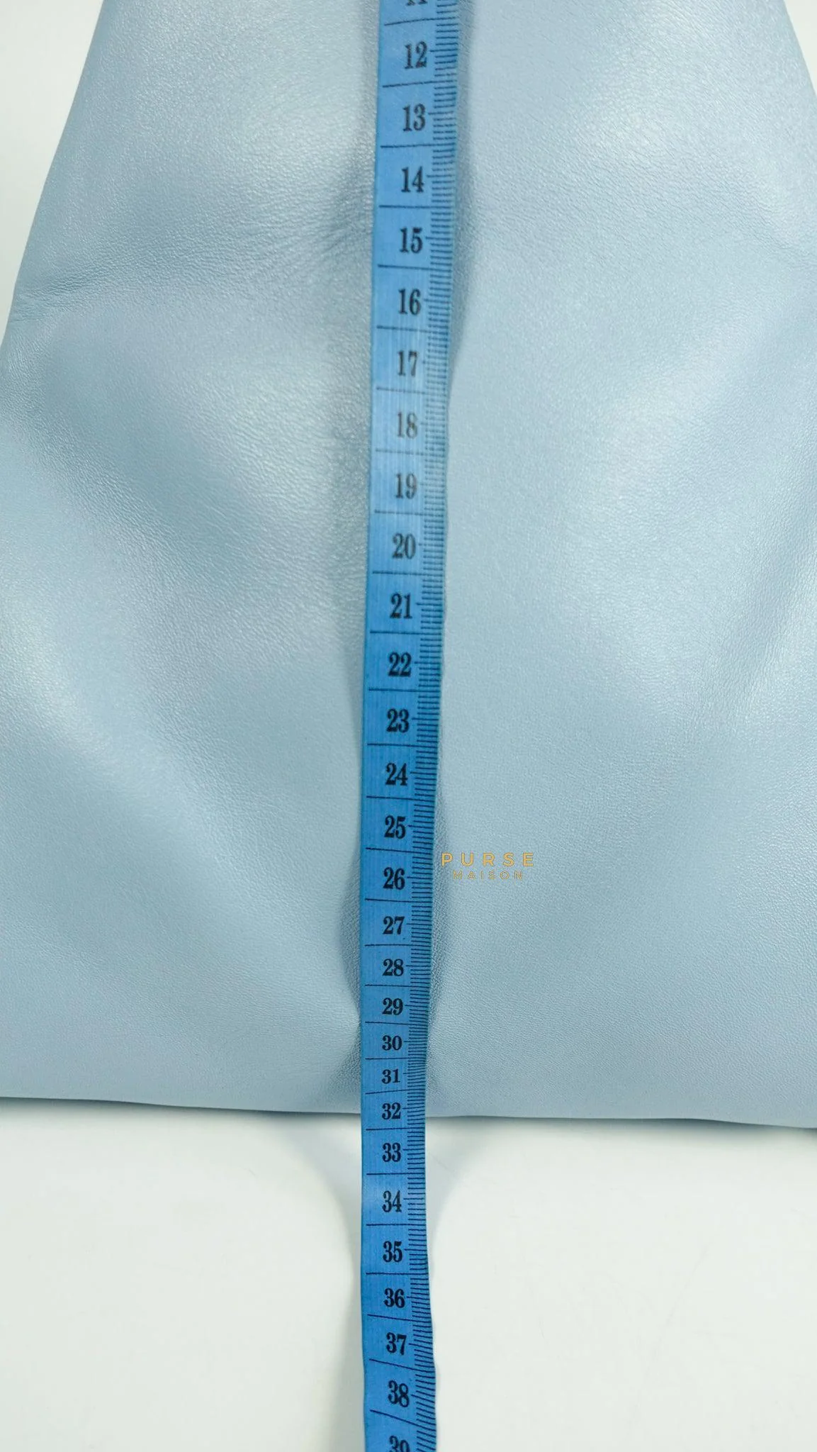 Bottega Veneta Bottega Veneta Triangle Fold Clutch (Light Blue) - Image 22