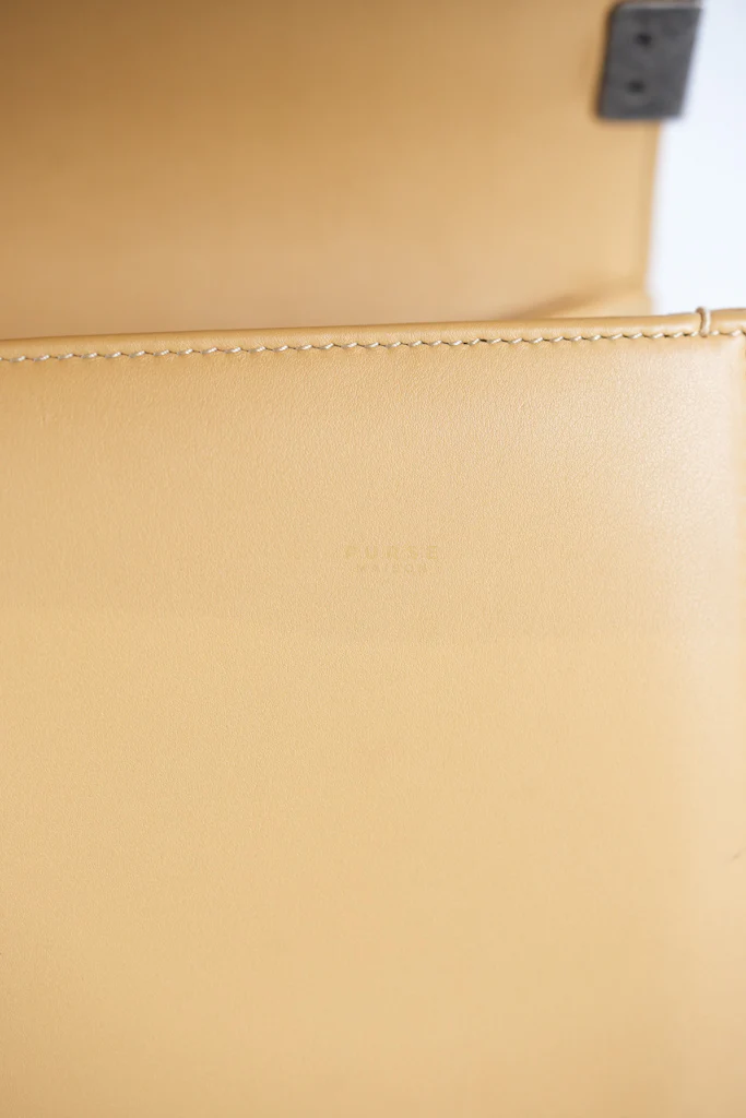 Chanel Boy Chevron Beige in Calfskin Leather and Ruthenium Hardware Series 22 - Image 29