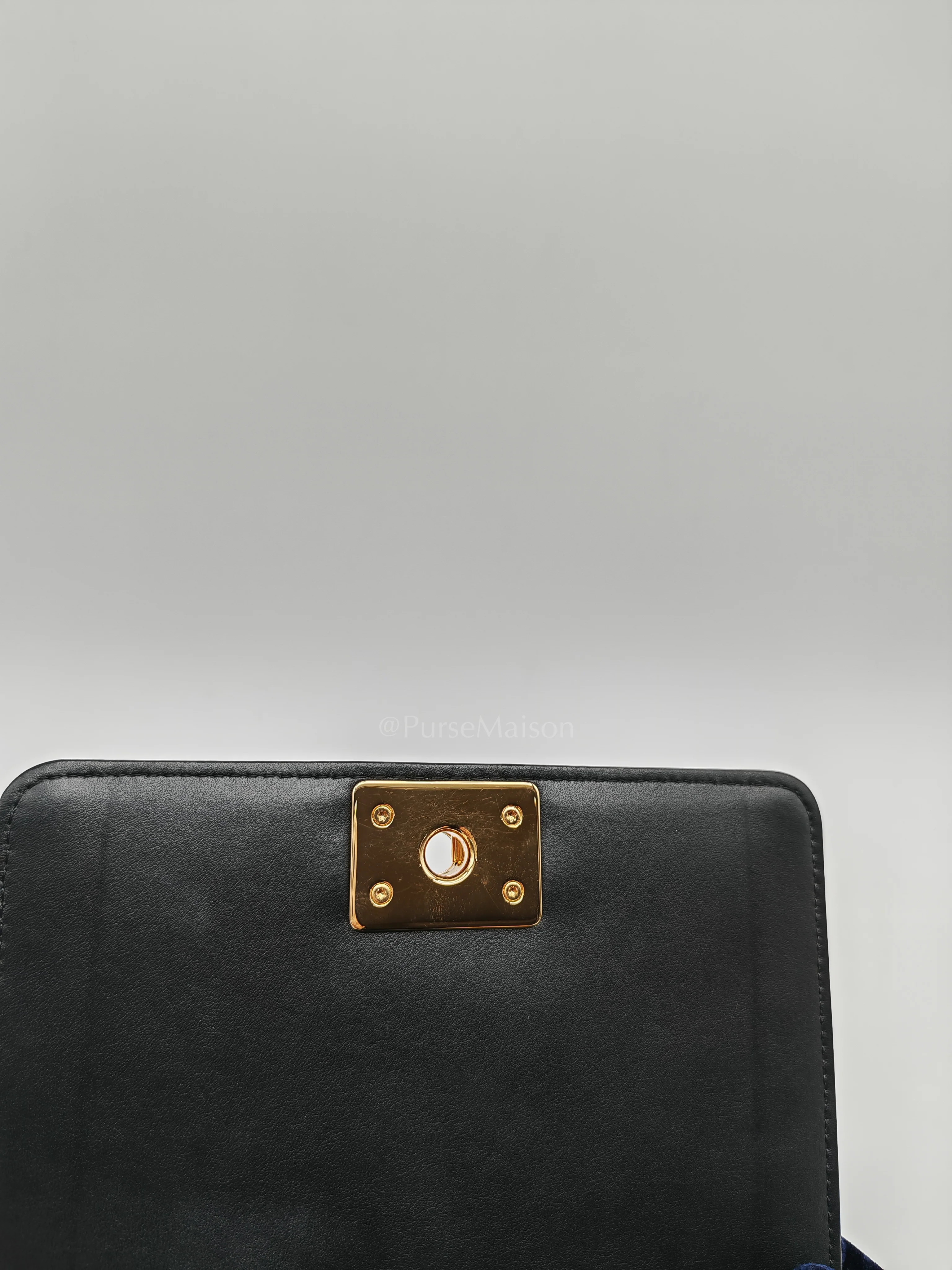 Chanel Boy North South Bag in Black Lambskin Leather & Gold Hardware Series 28 - Image 15