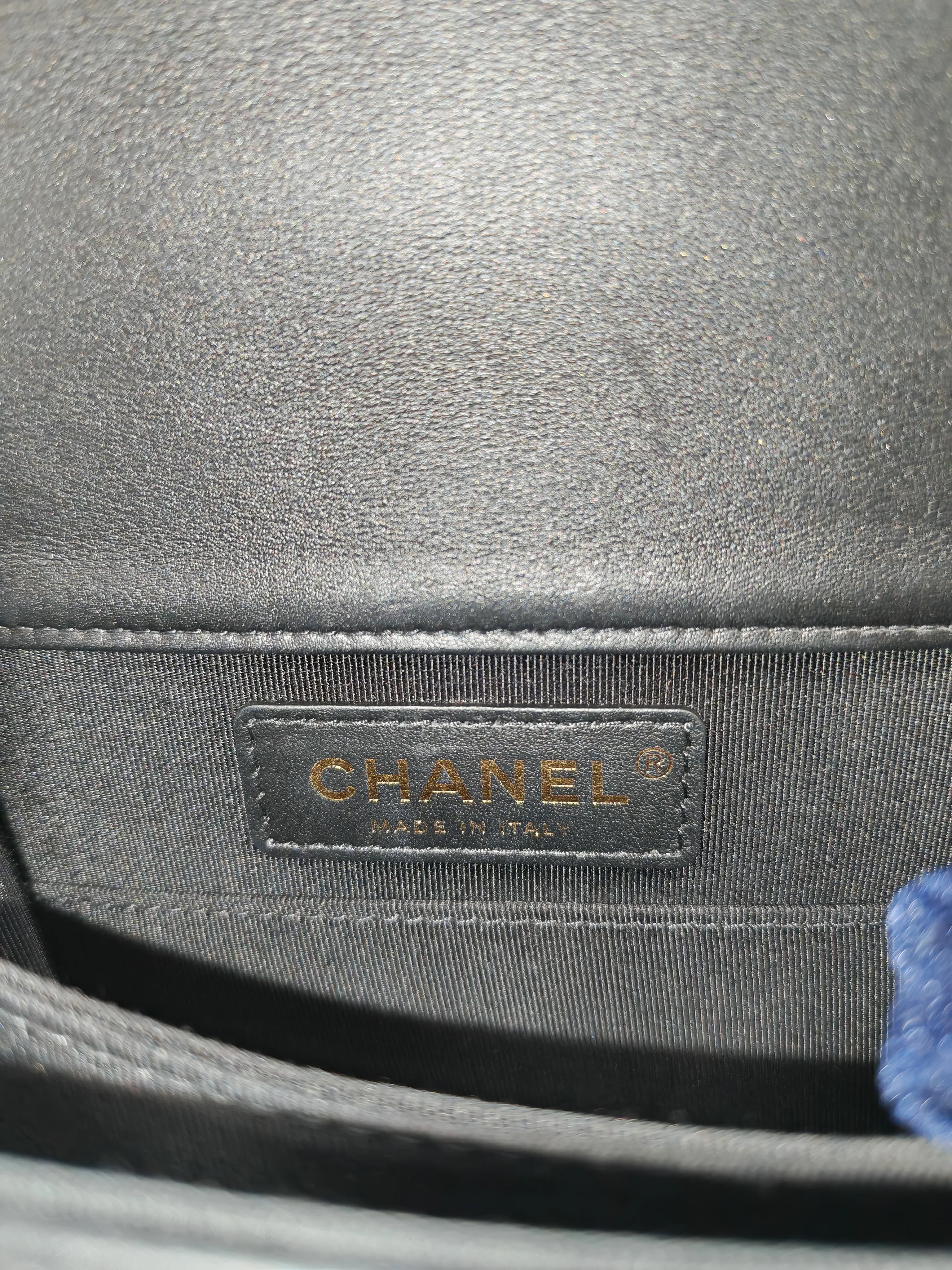 Chanel Boy North South Bag in Black Lambskin Leather & Gold Hardware Series 28 - Image 18
