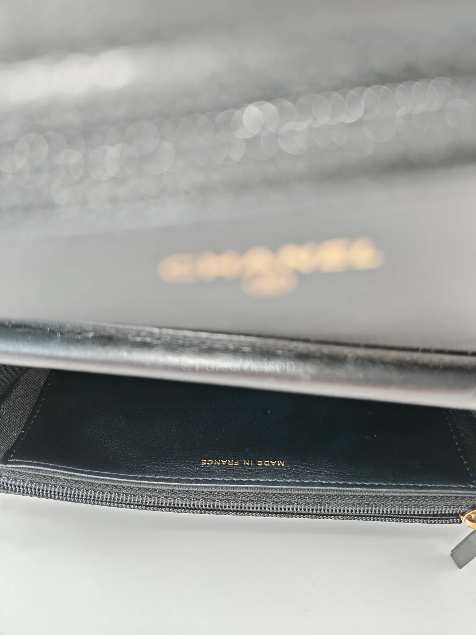 Chanel Boy Wallet On Chain Black Caviar Leather in Aged Gold Hardware(Series 30) - Image 22