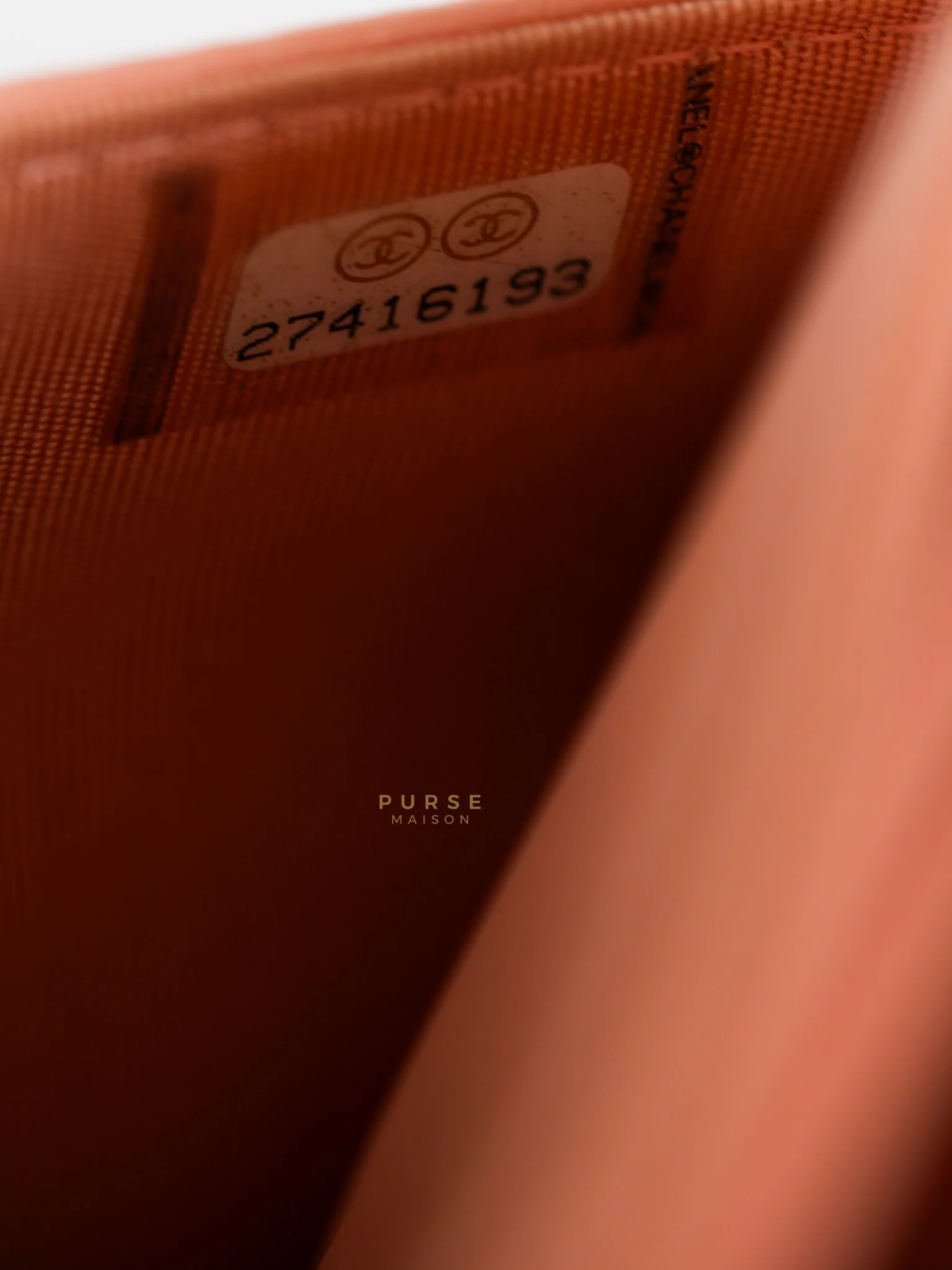 Chanel Boy Wallet On Chain in Light Pink Caviar Leather & Aged Gold Hardware (Series 27) - Image 27