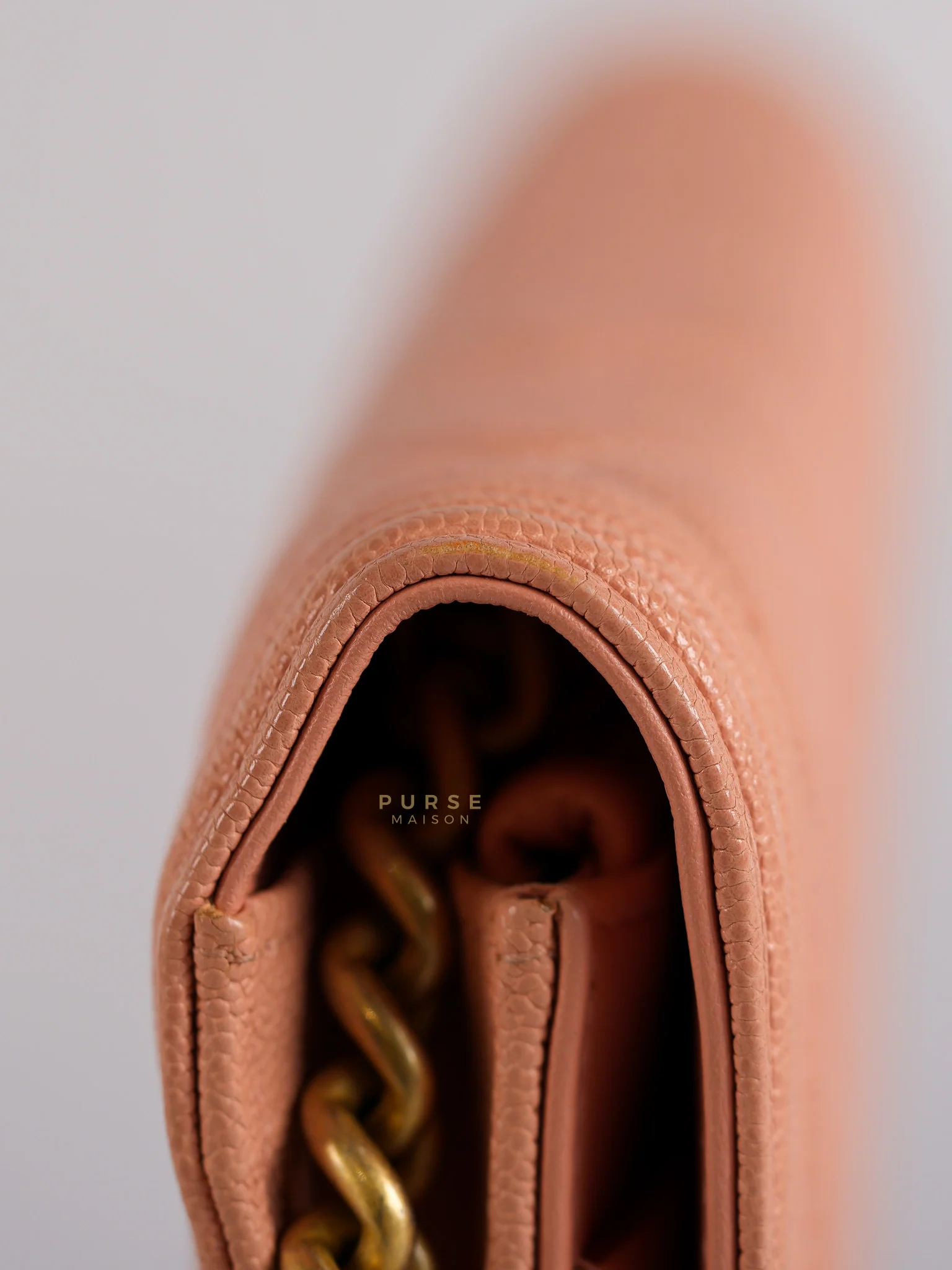 Chanel Boy Wallet On Chain in Light Pink Caviar Leather & Aged Gold Hardware (Series 27) - Image 41
