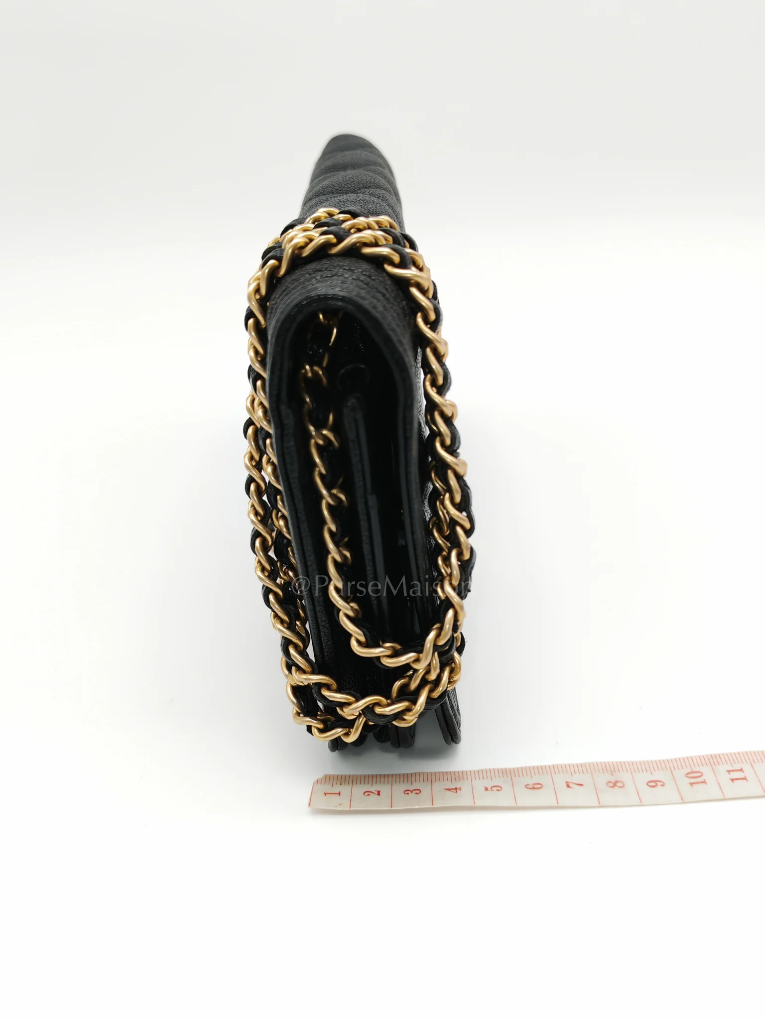 Chanel Boy Wallet On Chain (WOC) in Black Caviar Leather and Aged Gold Hardware Series 26 - Image 29