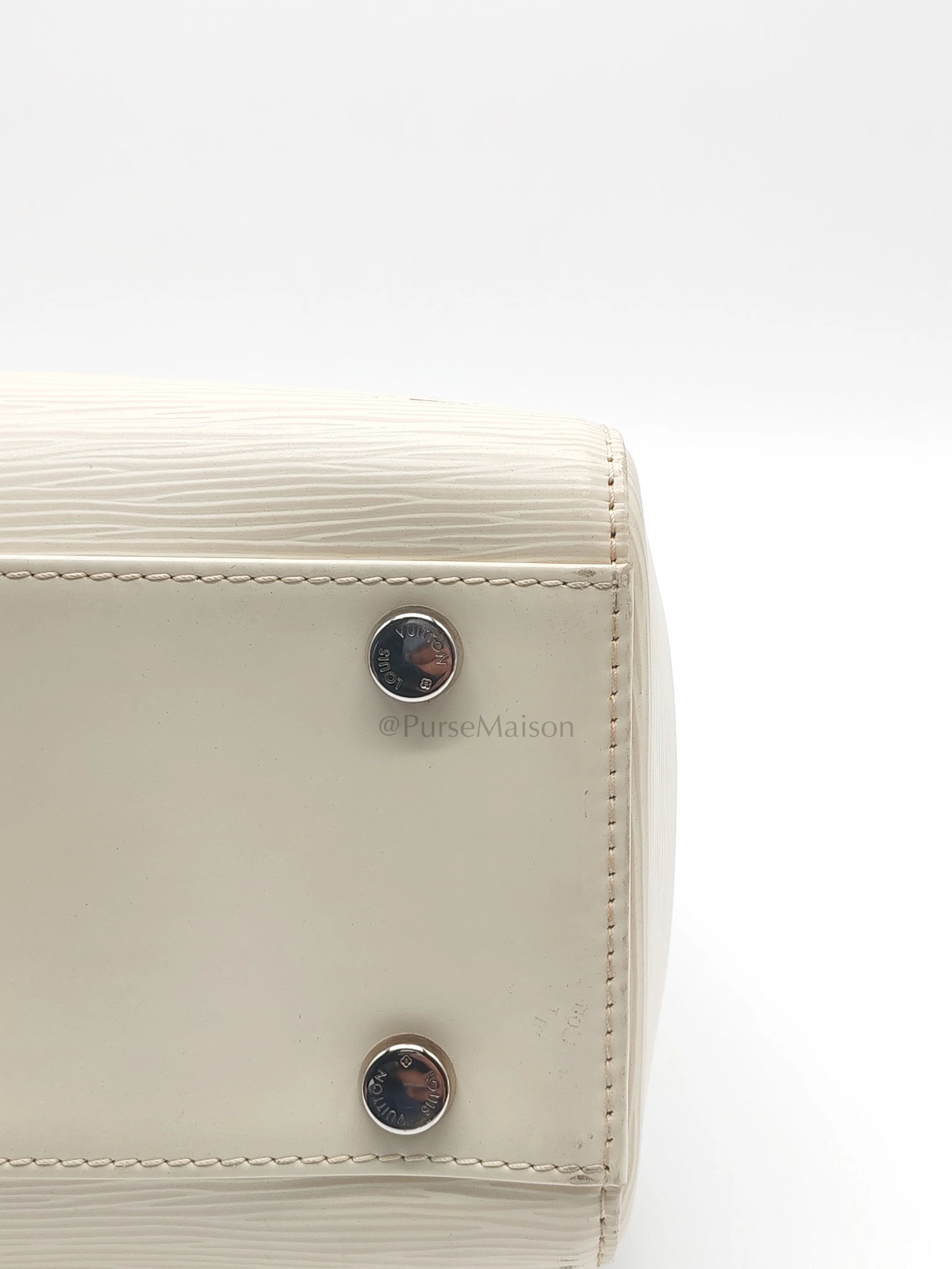 Louis Vuitton Brea GM in White Ivorie Epi Leather & Silver Hardware - Image 11
