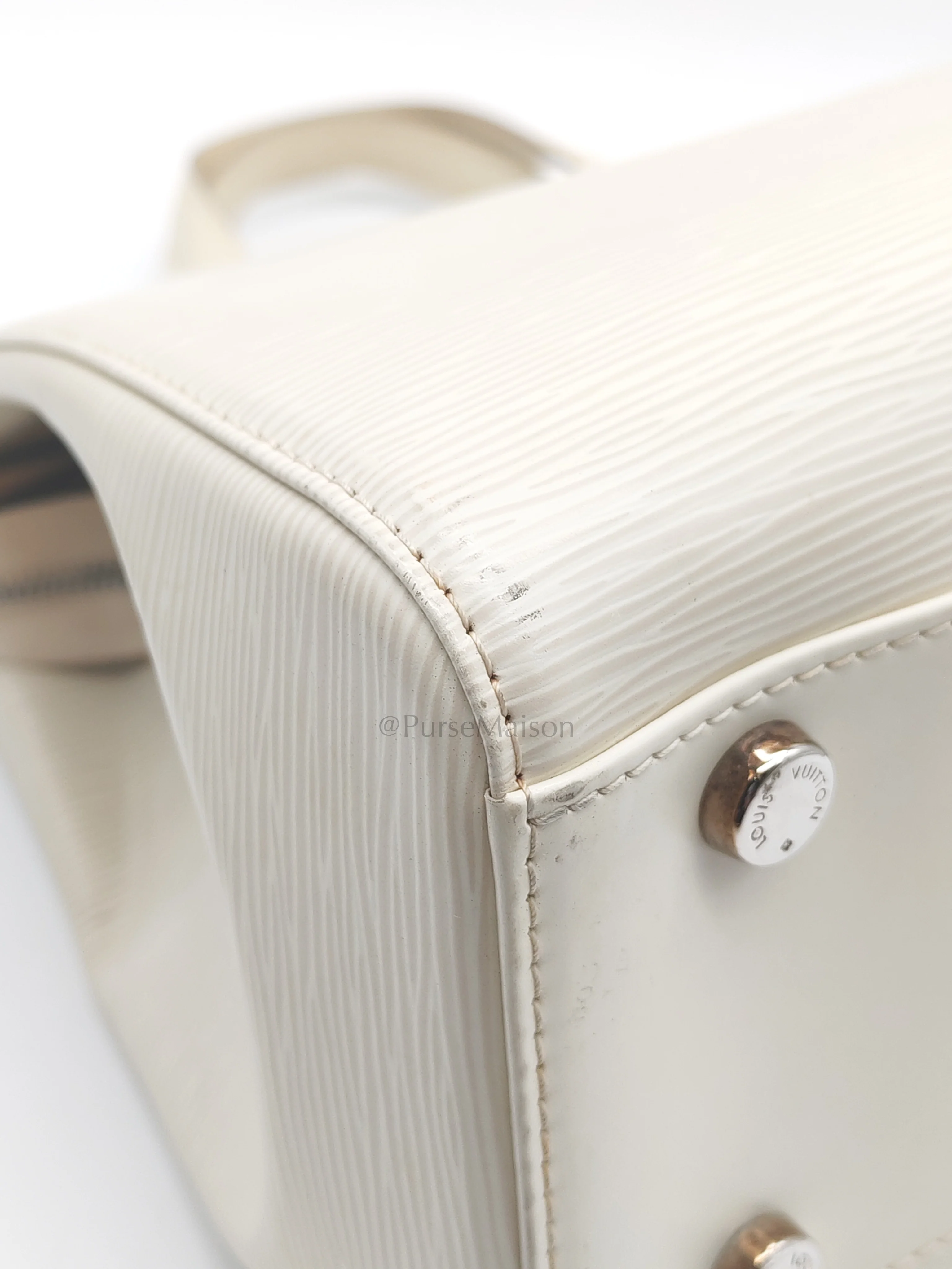 Louis Vuitton Brea GM in White Ivorie Epi Leather & Silver Hardware - Image 12