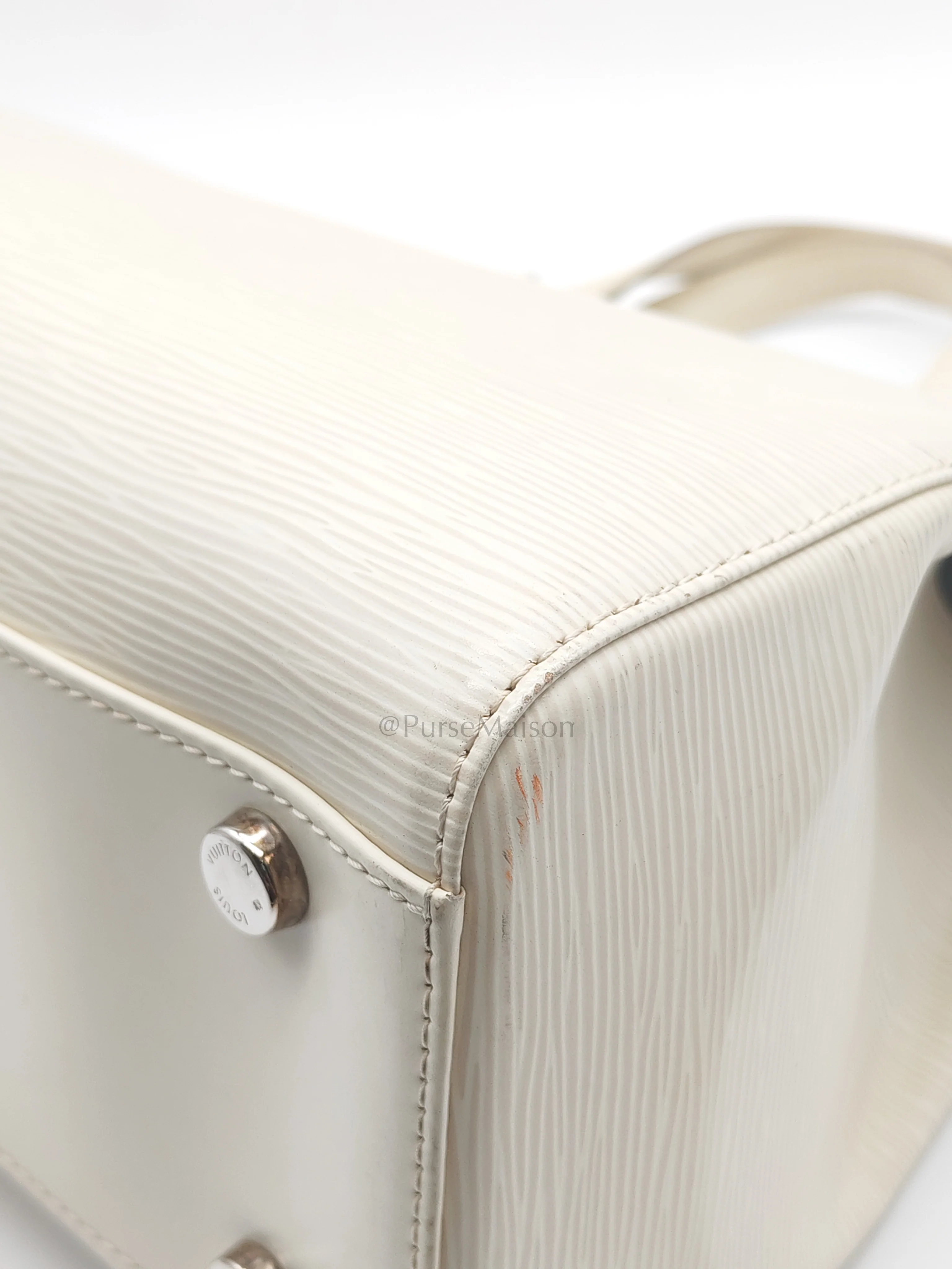 Louis Vuitton Brea GM in White Ivorie Epi Leather & Silver Hardware - Image 14