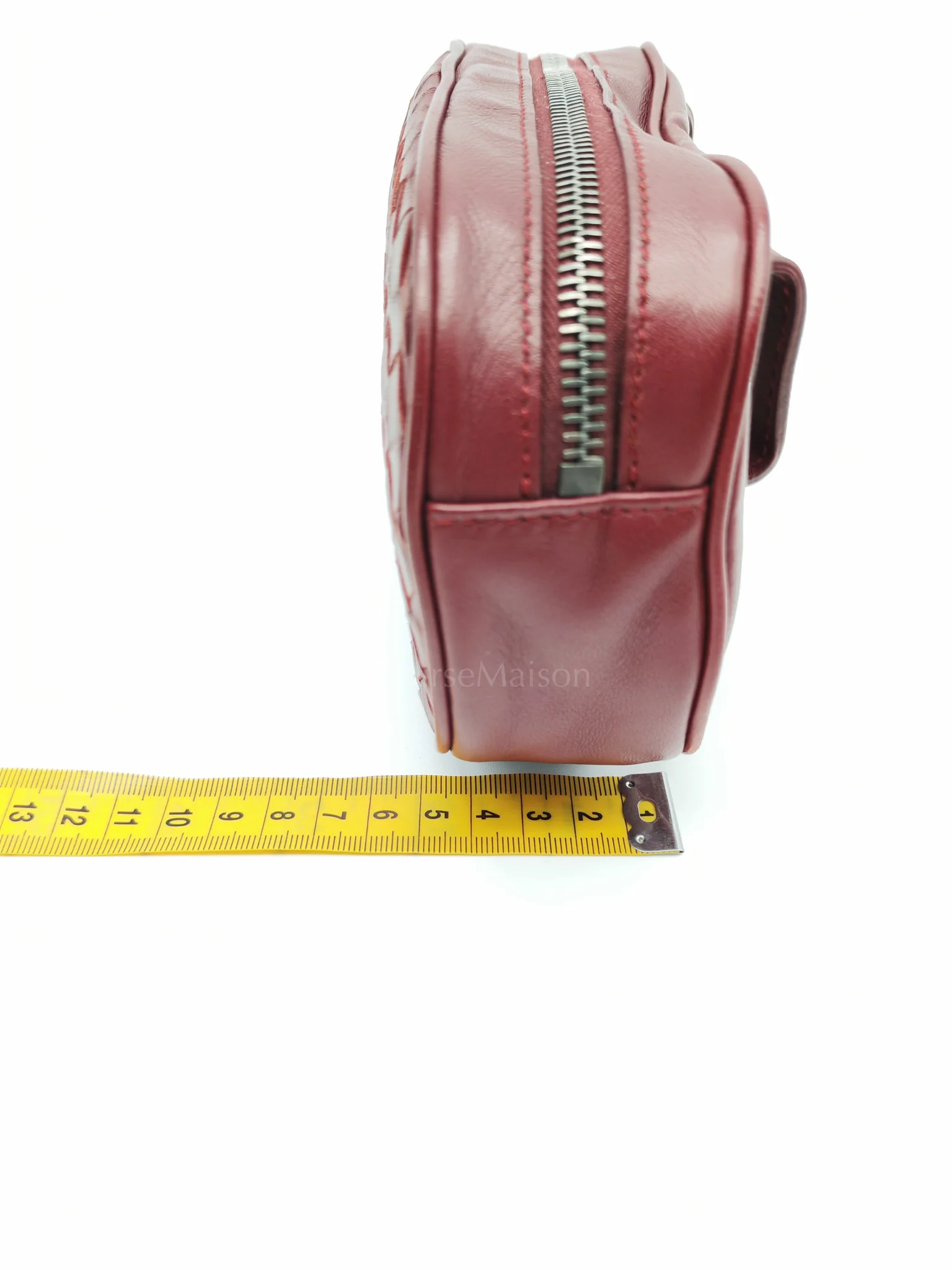 Bottega Veneta Intrecciato Burgundy Nappa Leather Belt Bag - Image 37