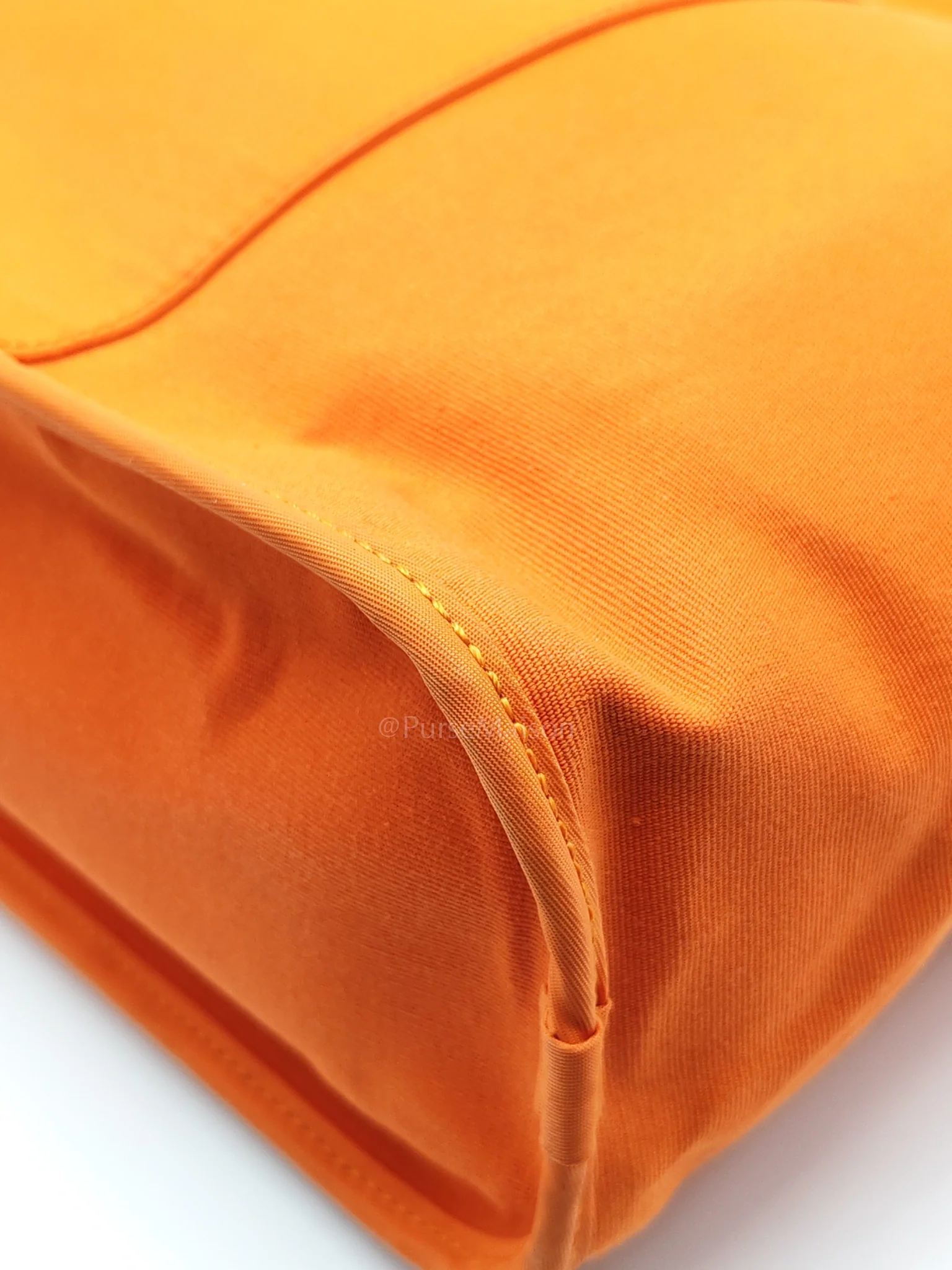 Hermes Cabag 32 Tote Bag in Orange Elan & Palladium Hardware Stamp Square P (2012) - Image 10