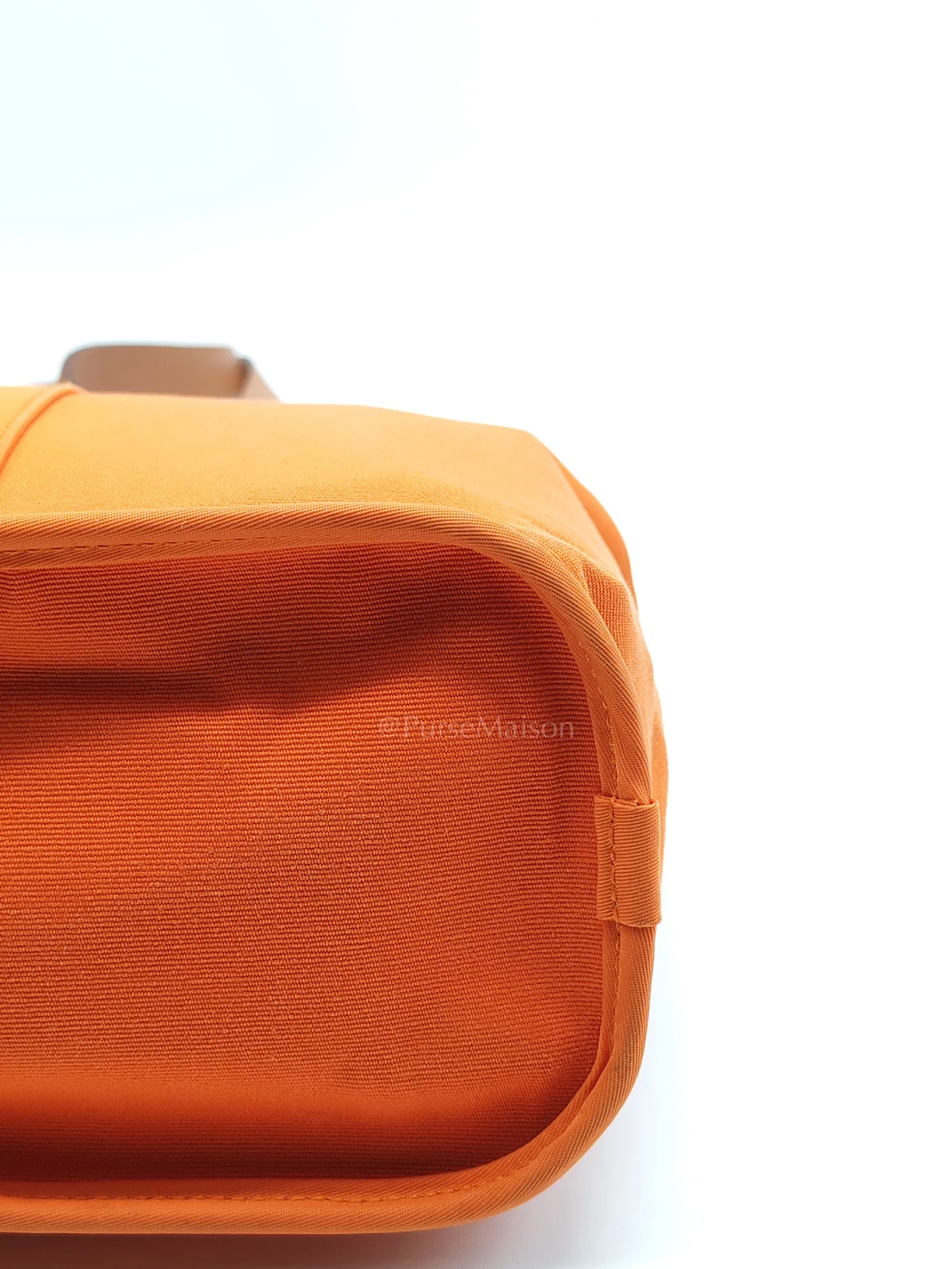 Hermes Cabag 32 Tote Bag in Orange Elan & Palladium Hardware Stamp Square P (2012) - Image 11