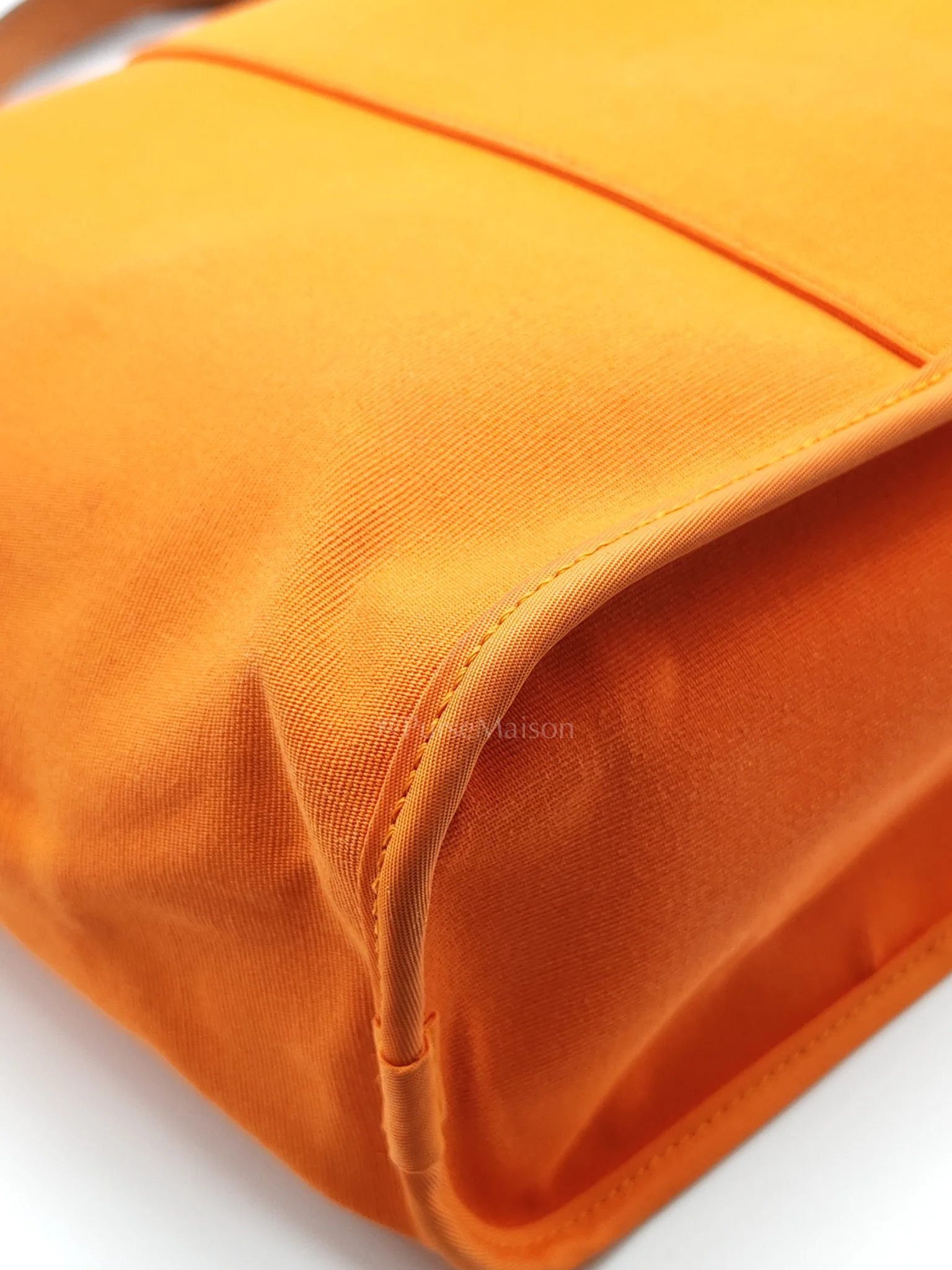 Hermes Cabag 32 Tote Bag in Orange Elan & Palladium Hardware Stamp Square P (2012) - Image 12