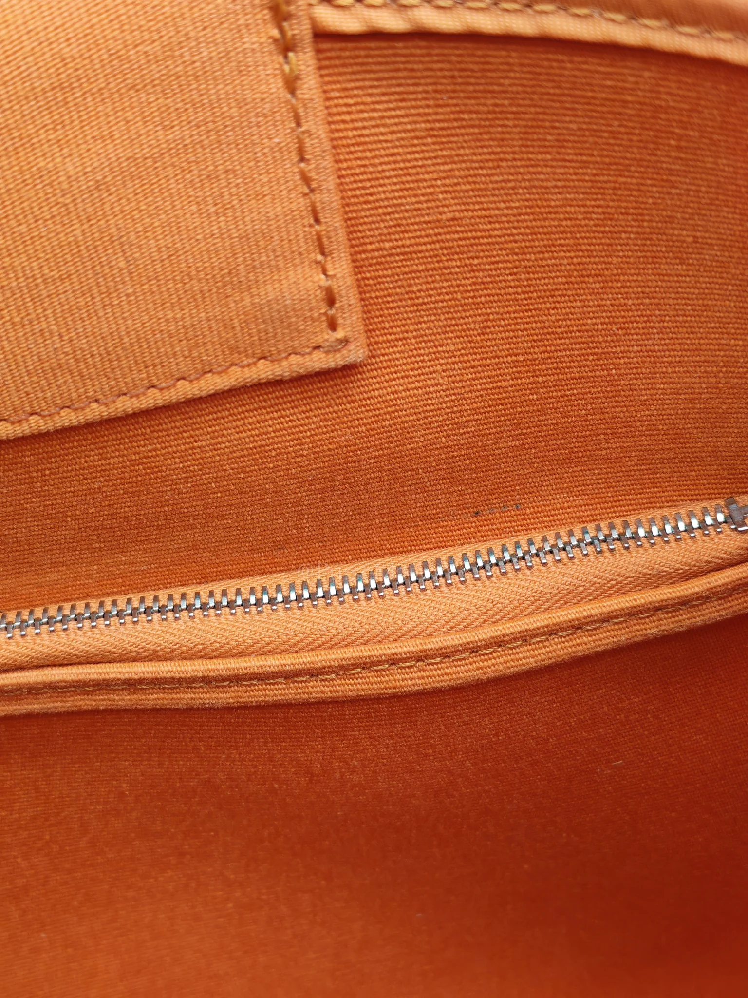 Hermes Cabag 32 Tote Bag in Orange Elan & Palladium Hardware Stamp Square P (2012) - Image 25