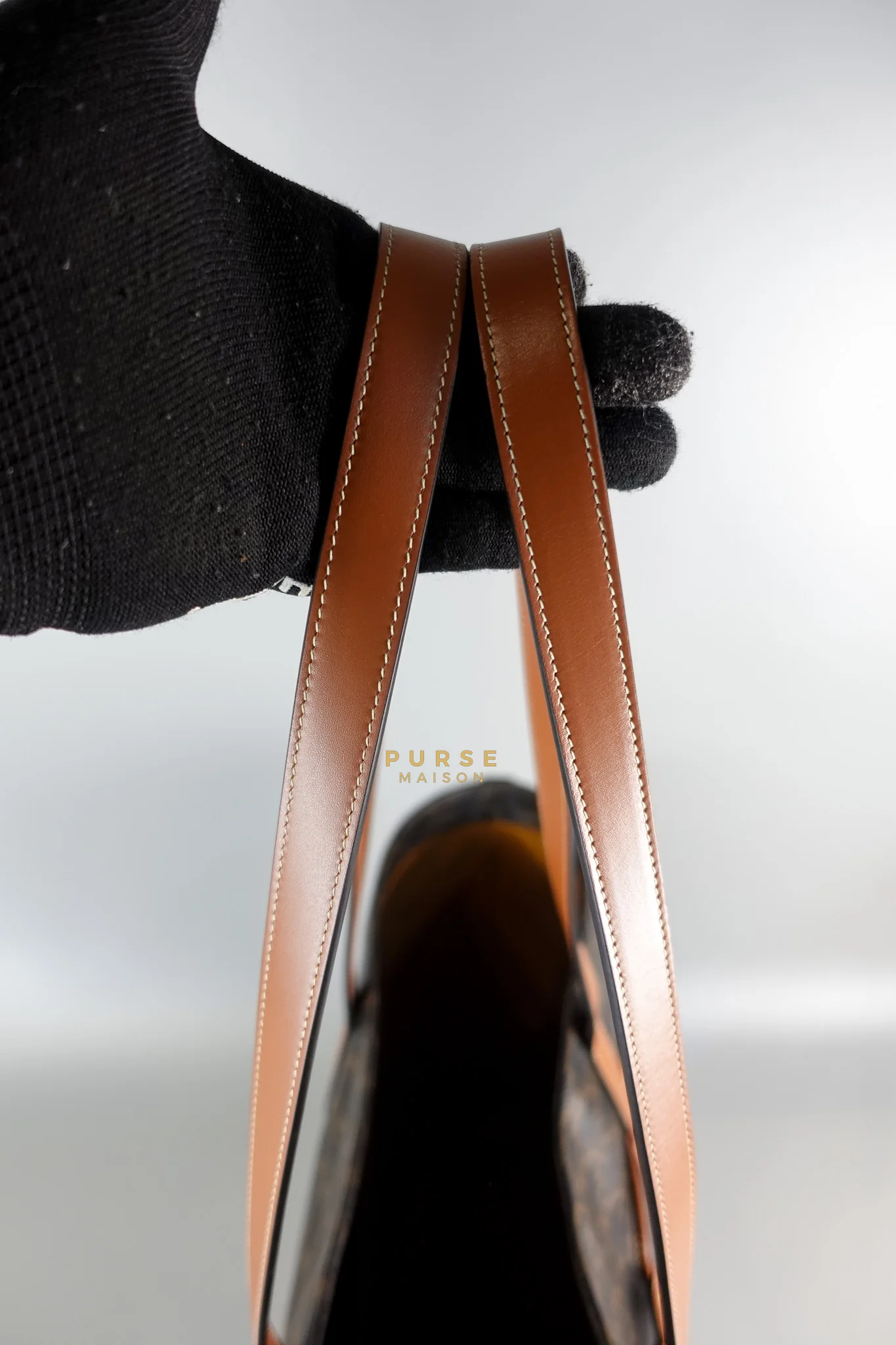 Celine Cabas Drawstring in Triomphe Canvas and Calfskin Leather - Image 24