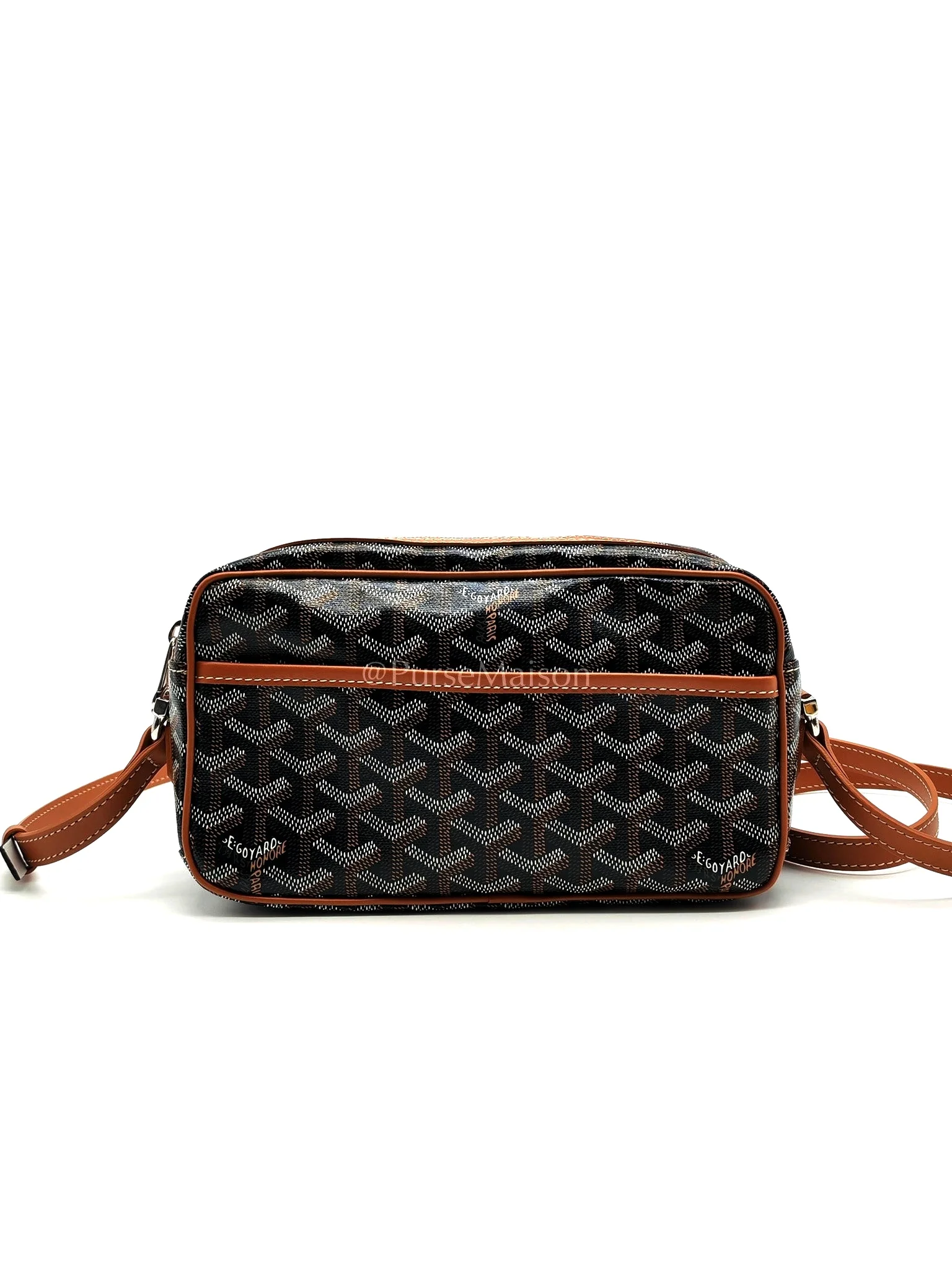 Goyard Cap Vert in Tan Goyardine Canvas Crossbody Bag