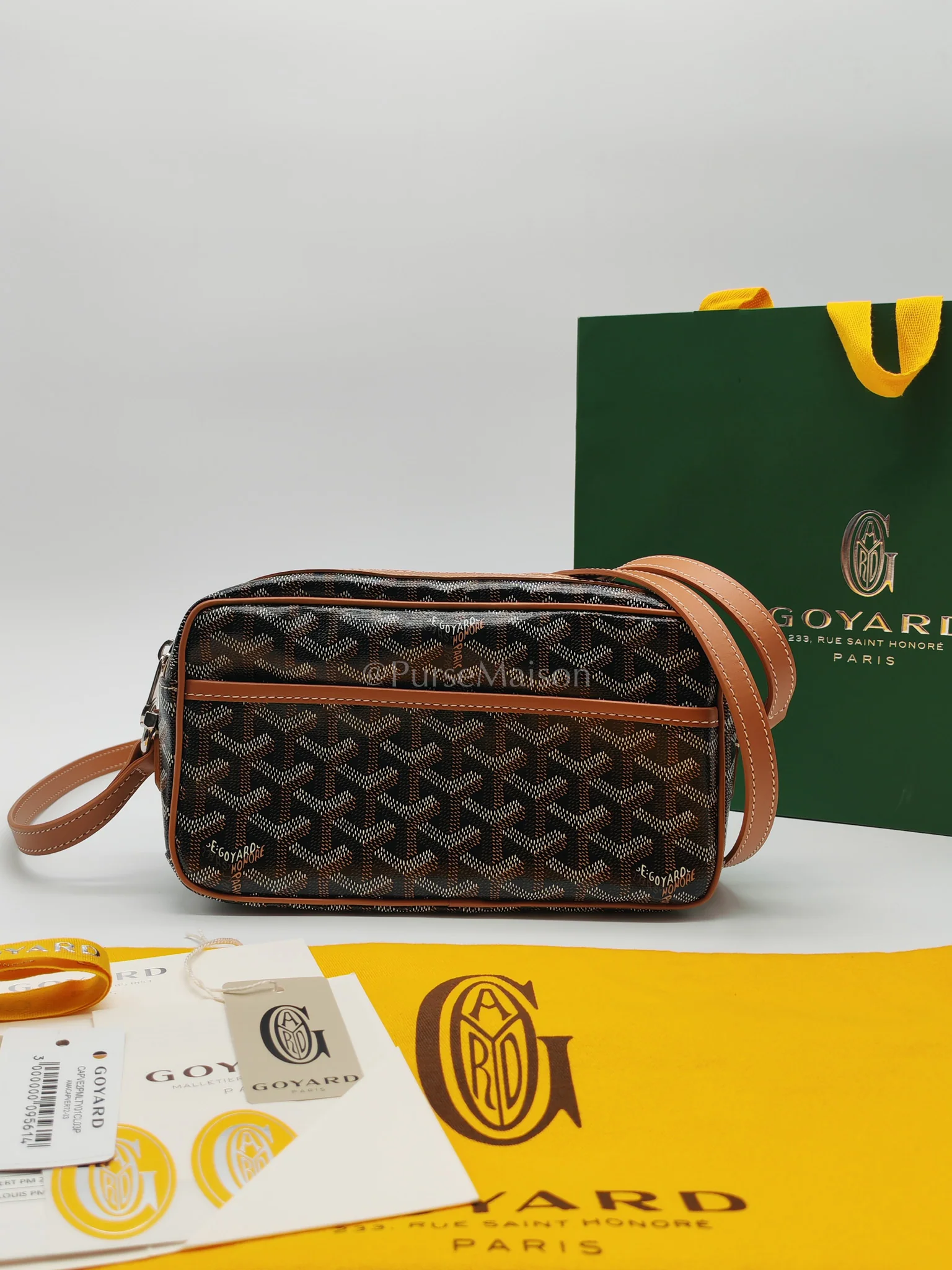 Goyard Cap Vert in Tan Goyardine Canvas Crossbody Bag - Image 28