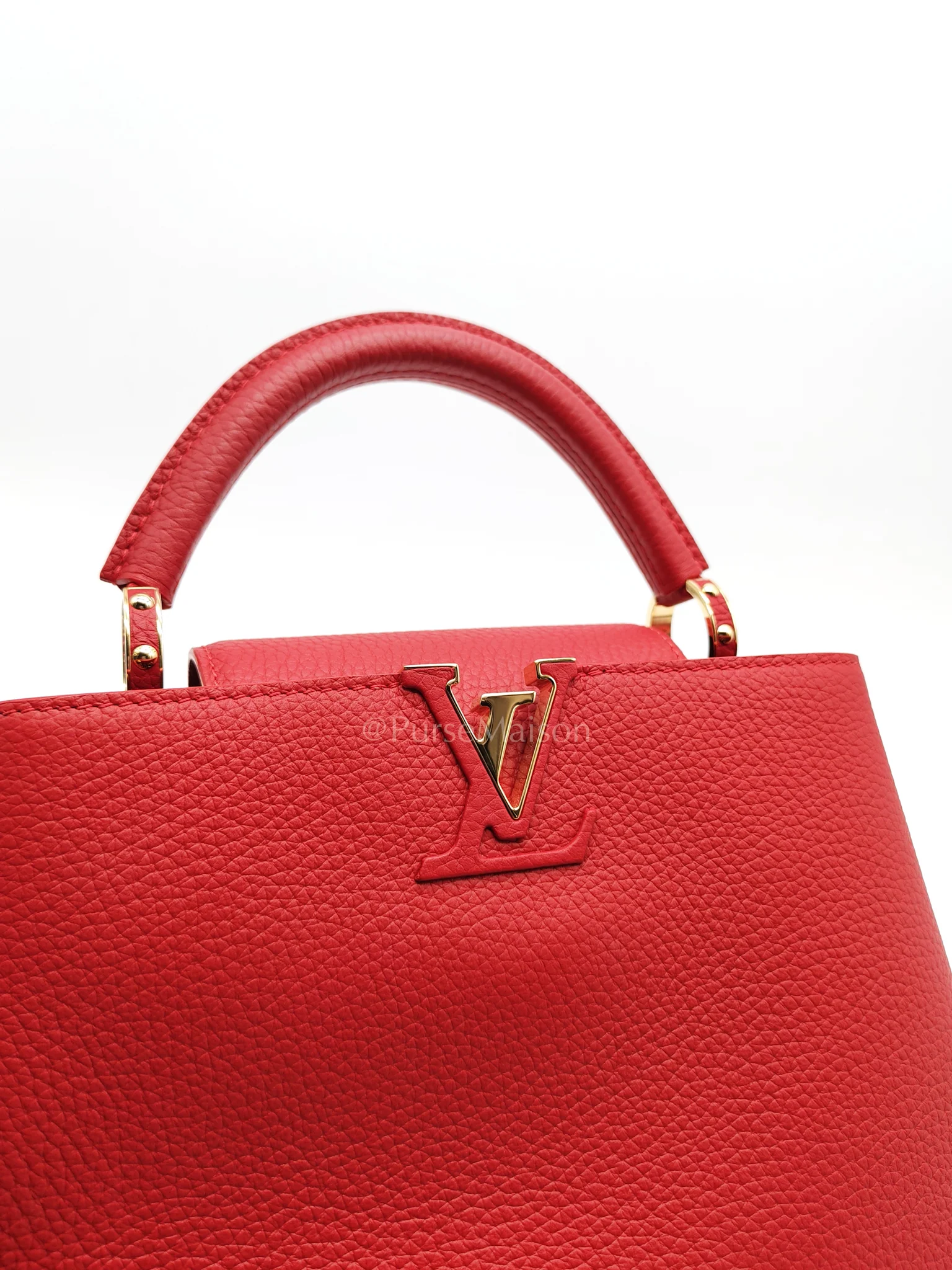 Louis Vuitton Capuccines BB in Red Taurillion Leather Two-Way Bag (Microchip) - Image 16
