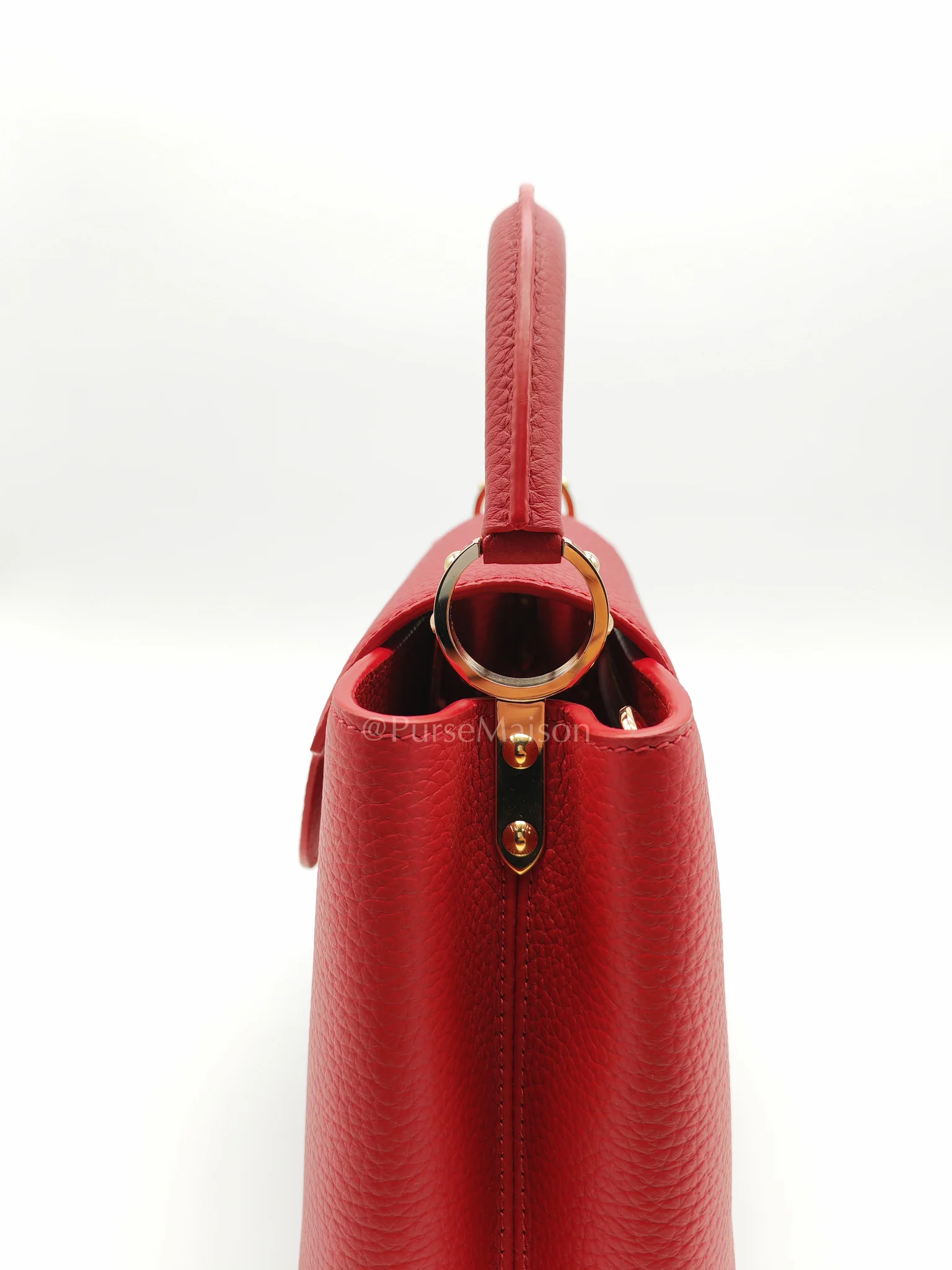 Louis Vuitton Capuccines BB in Red Taurillion Leather Two-Way Bag (Microchip) - Image 19