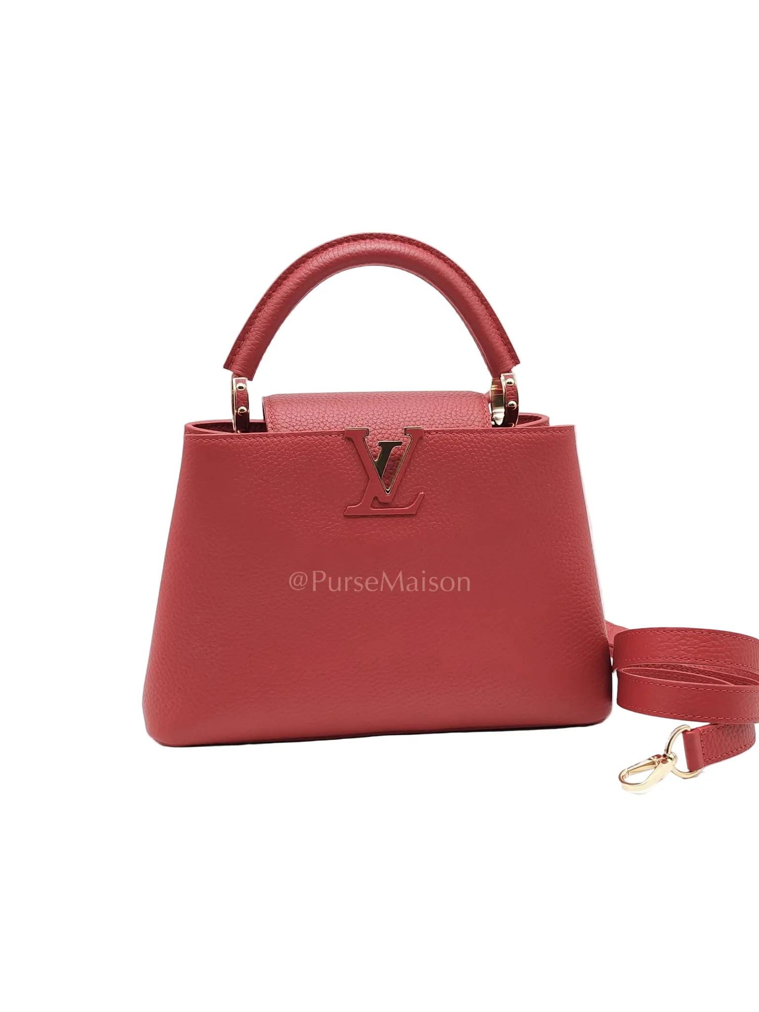 Louis Vuitton Capuccines BB in Red Taurillion Leather Two-Way Bag (Microchip) - Image 2