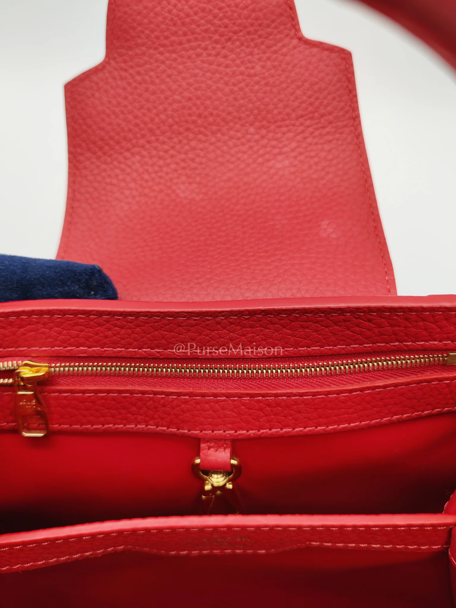 Louis Vuitton Capuccines BB in Red Taurillion Leather Two-Way Bag (Microchip) - Image 25