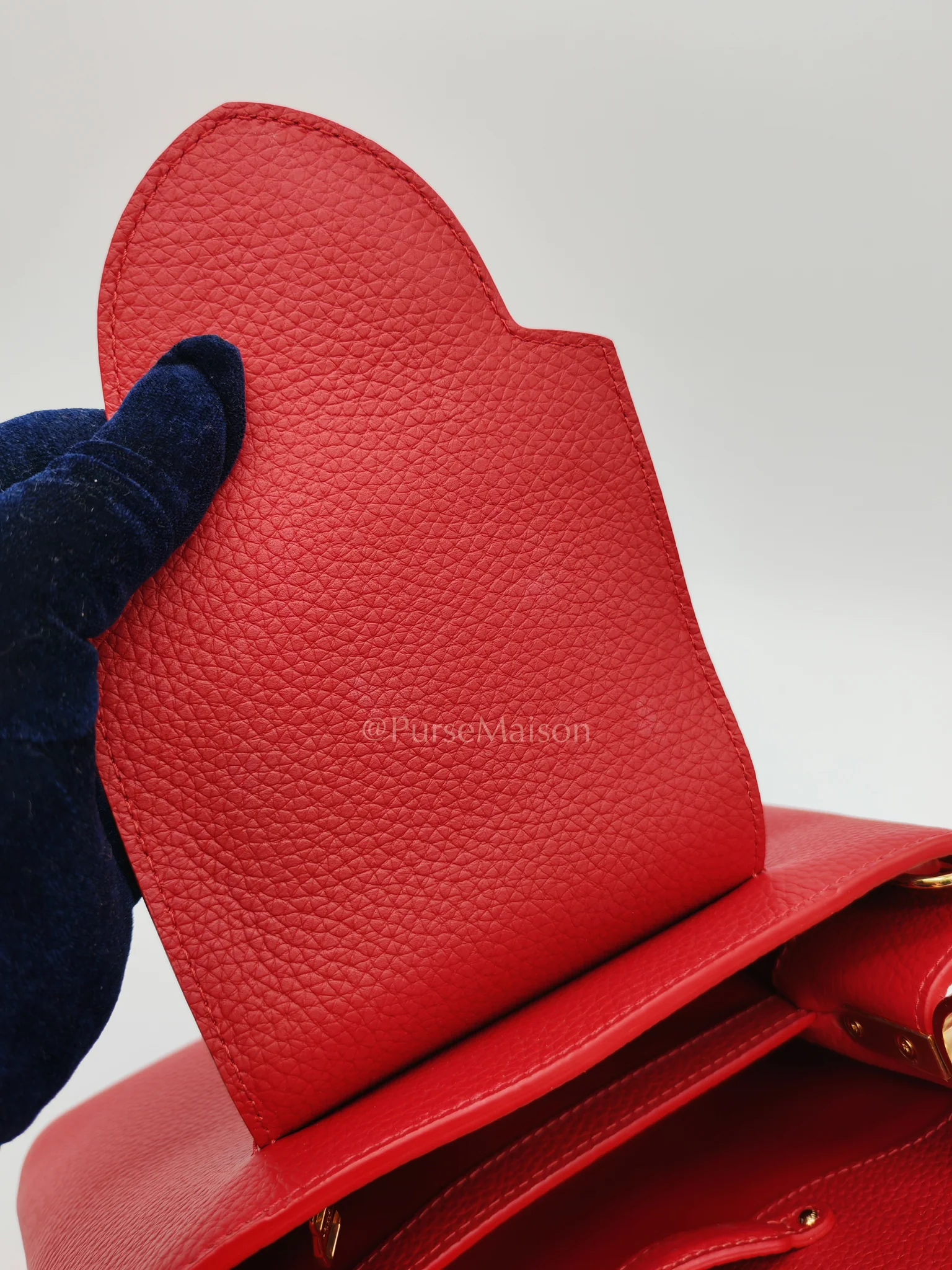 Louis Vuitton Capuccines BB in Red Taurillion Leather Two-Way Bag (Microchip) - Image 26