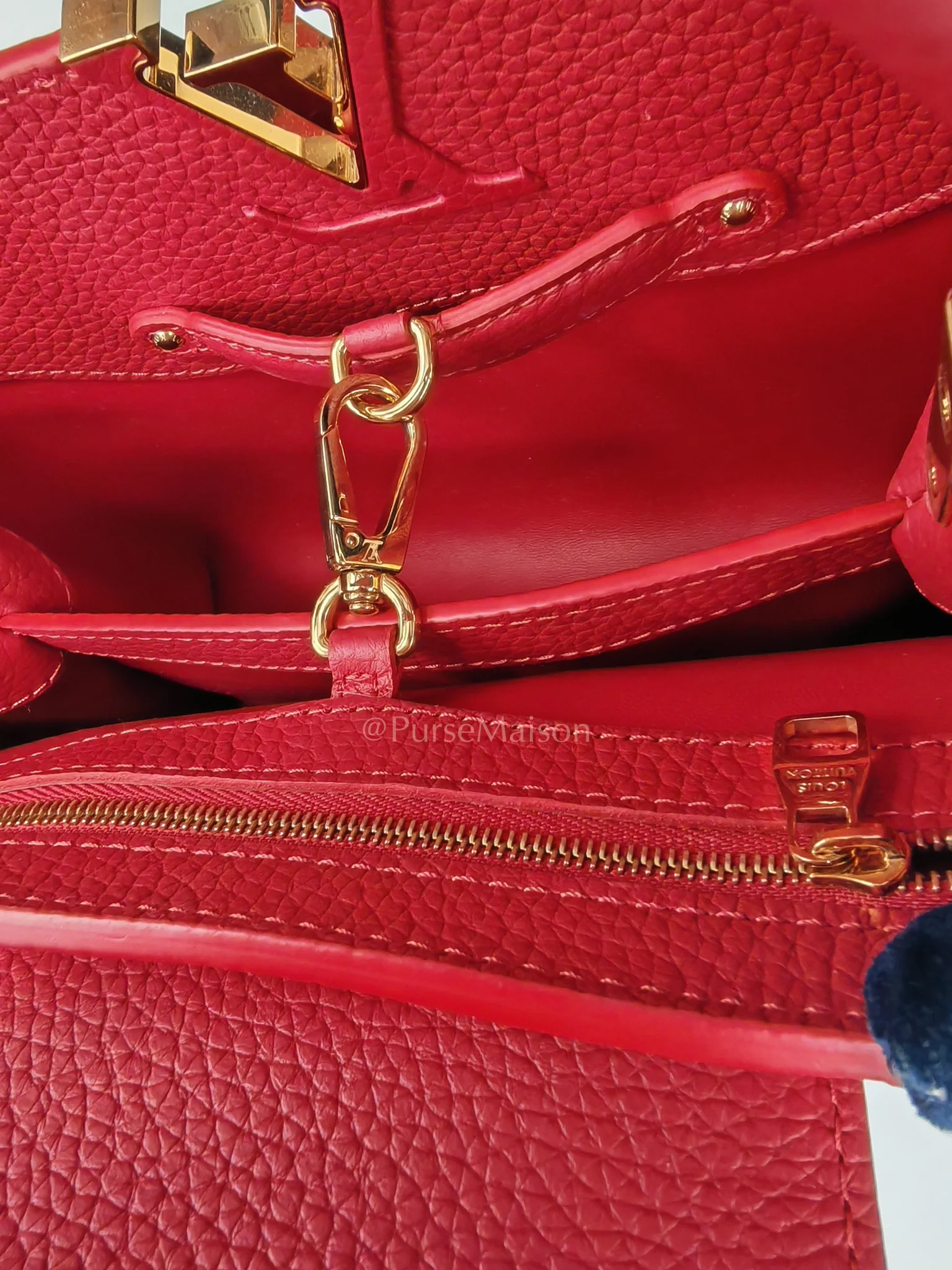 Louis Vuitton Capuccines BB in Red Taurillion Leather Two-Way Bag (Microchip) - Image 27