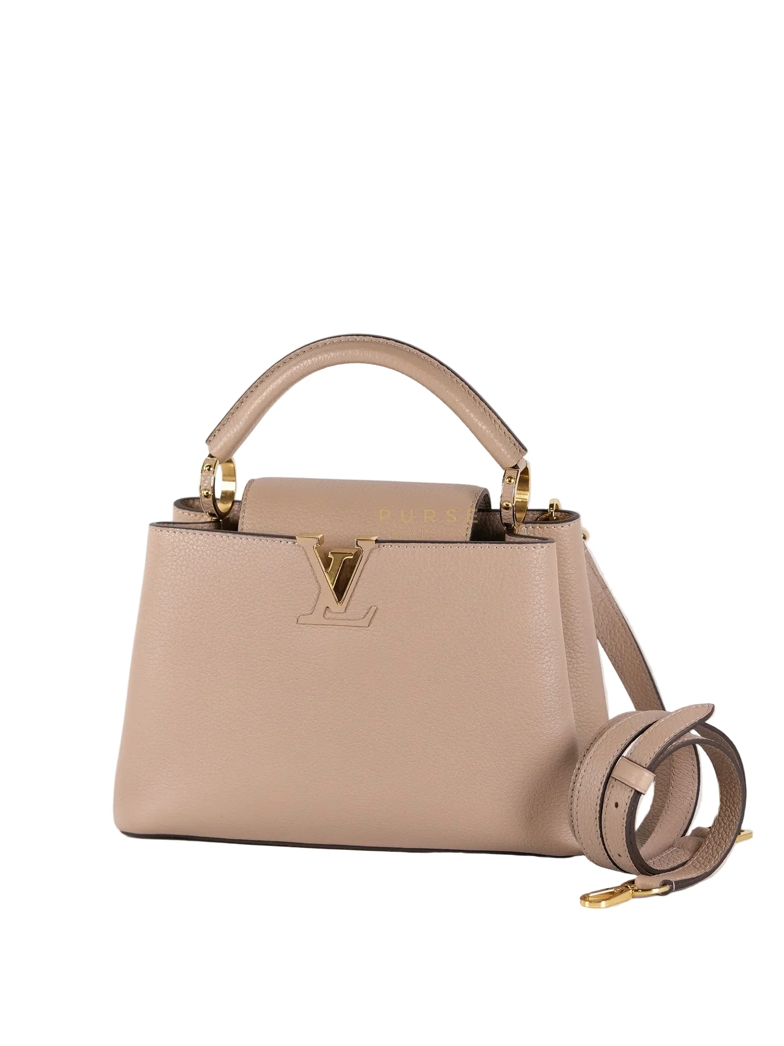 Louis Vuitton Capucines BB in Galet Taurillon Calfskin Leather (Microchip) - Image 2