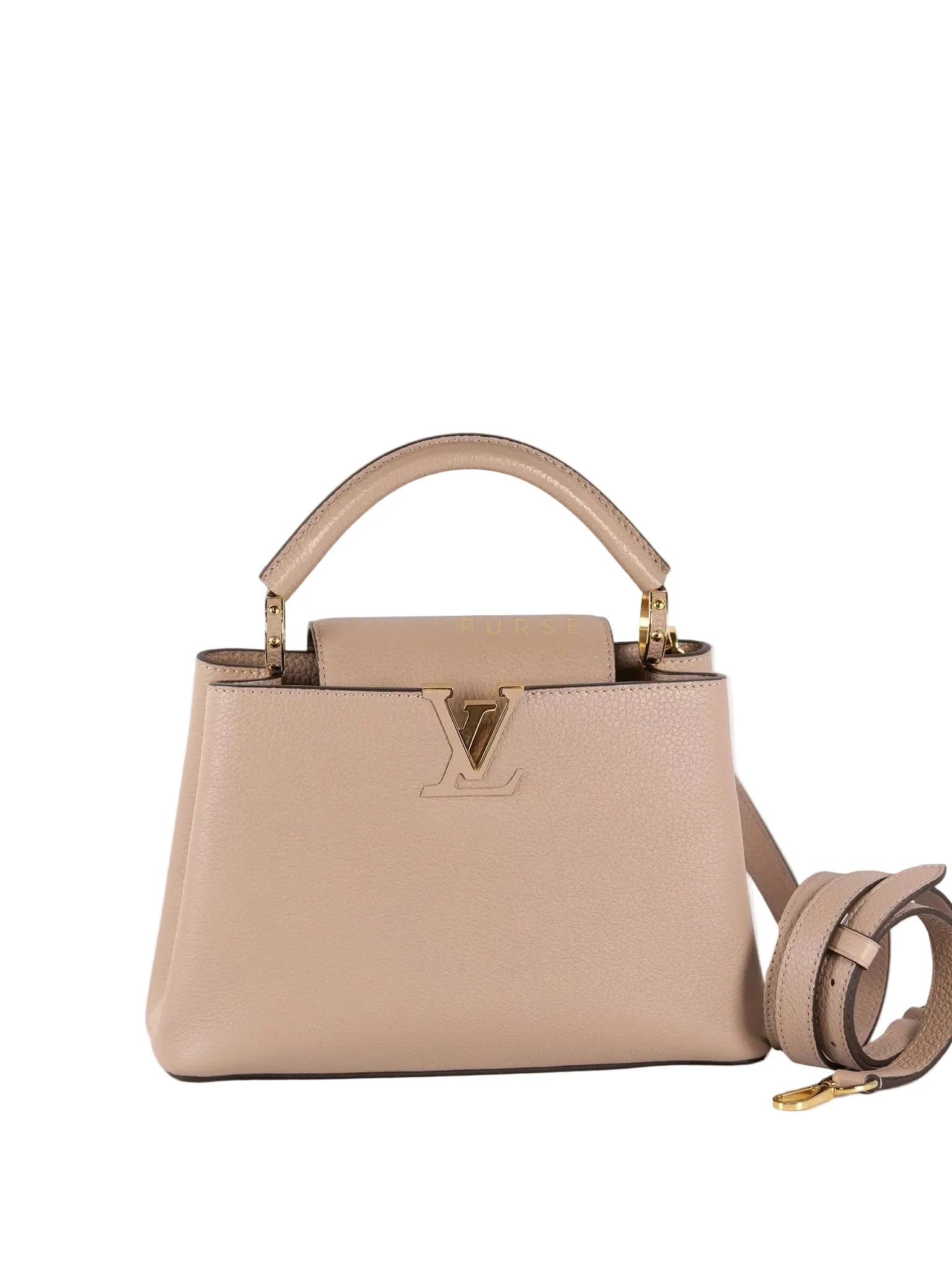 Louis Vuitton Capucines BB in Galet Taurillon Calfskin Leather (Microchip) - Image 3