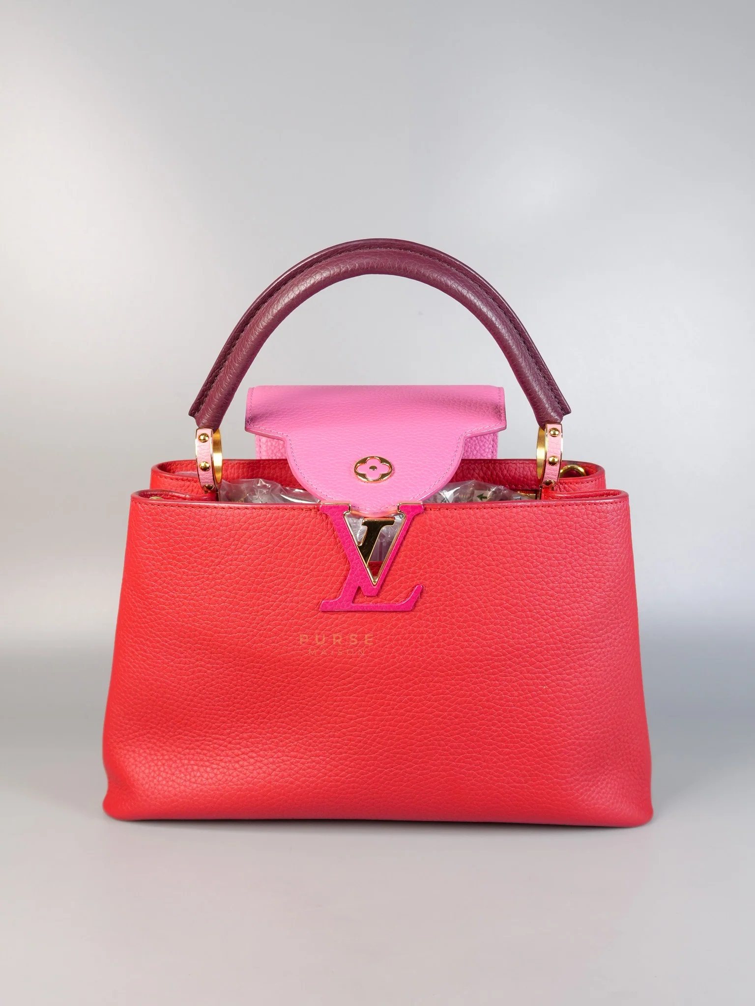 Louis Vuitton Capucines MM Tri-Color Shoulder Bag (Date Code: TR3107) - Image 5
